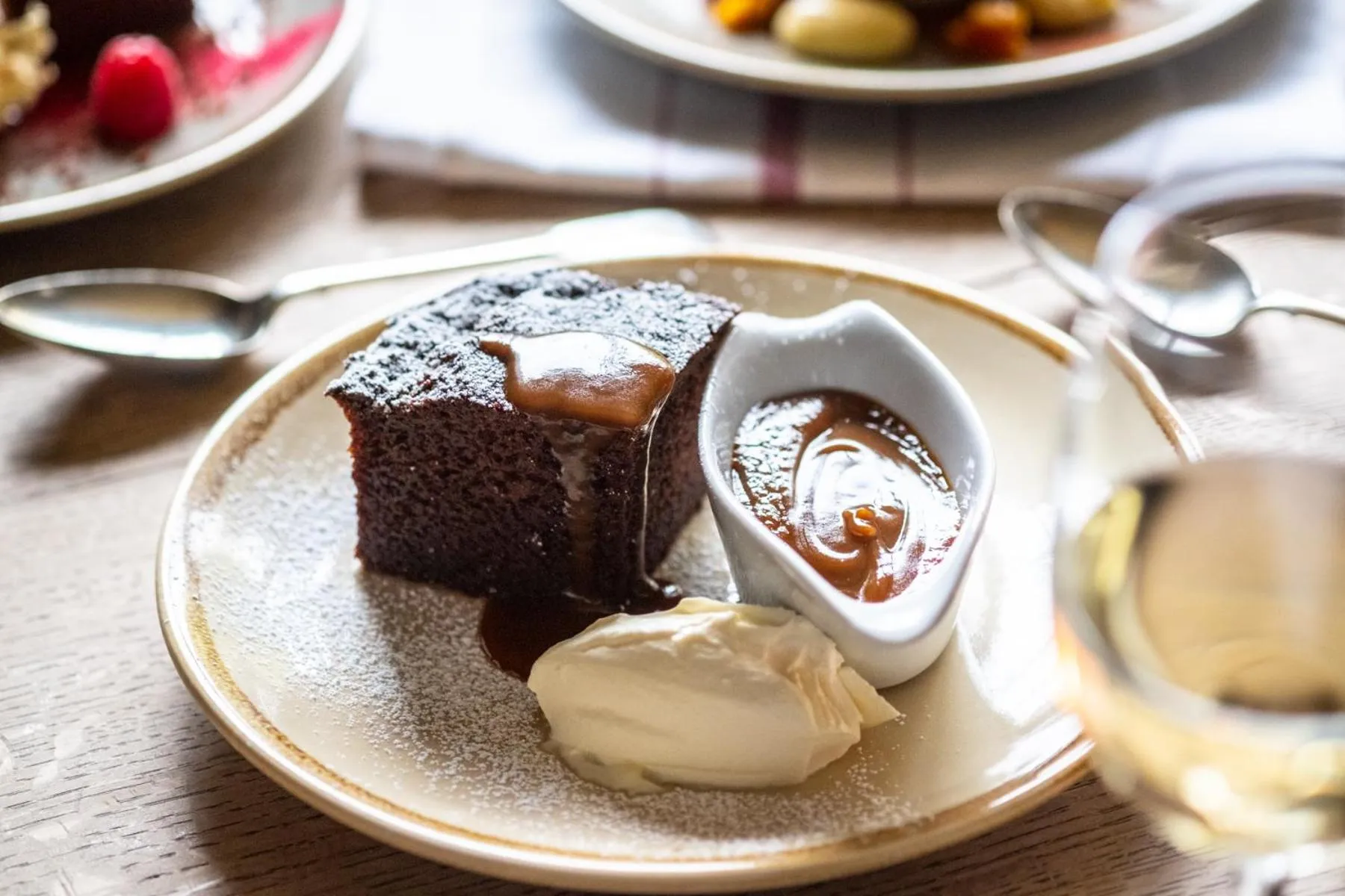 Food and drinks in The Bell at Sapperton