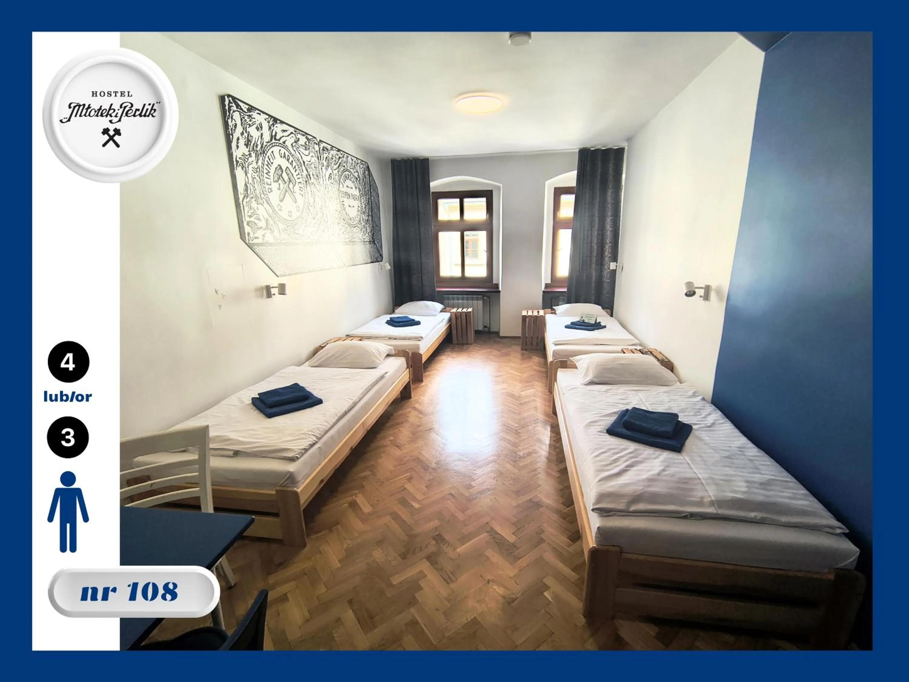 Bed in Hostel Młotek i Perlik