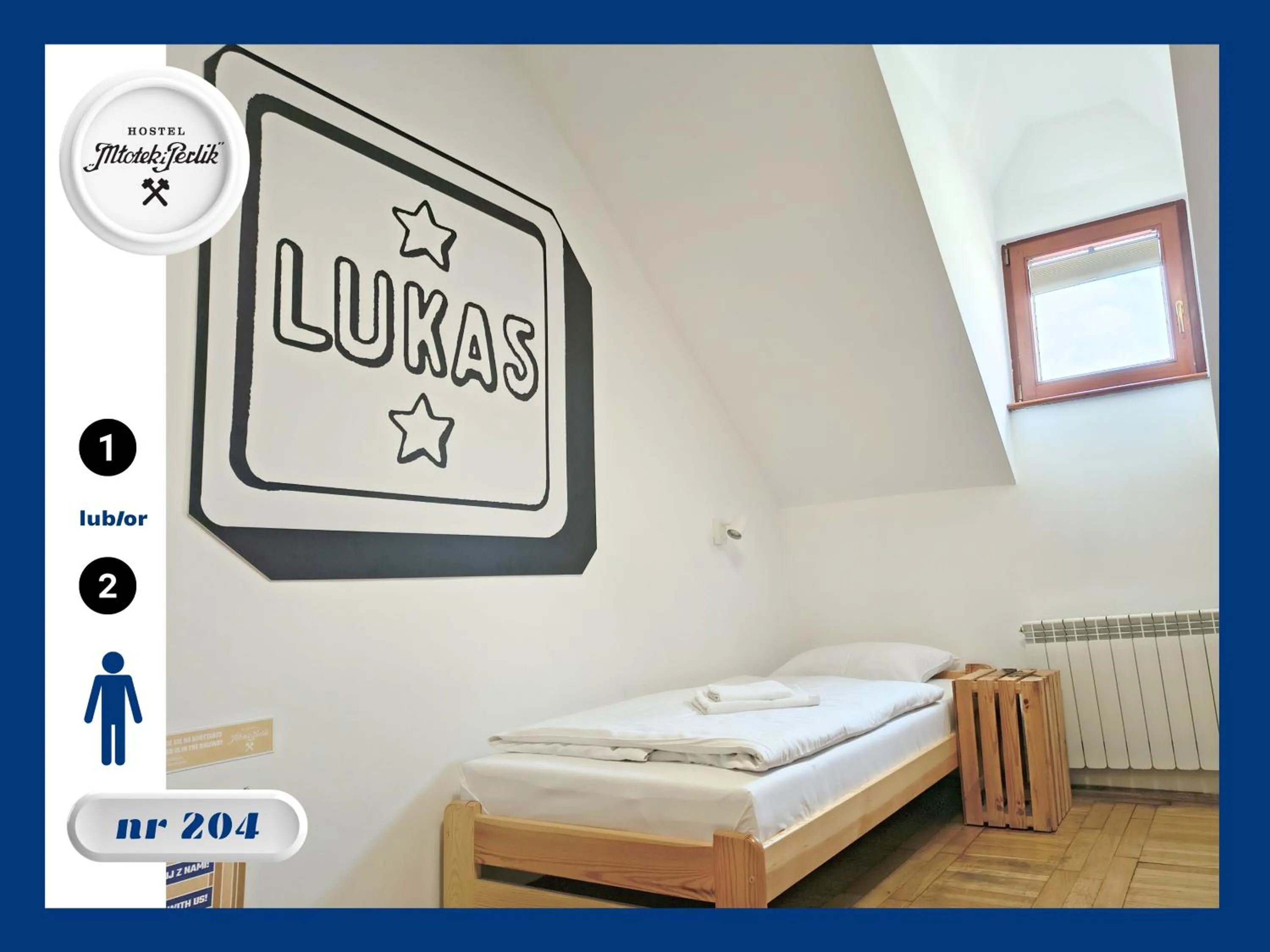 Bed in Hostel Młotek i Perlik