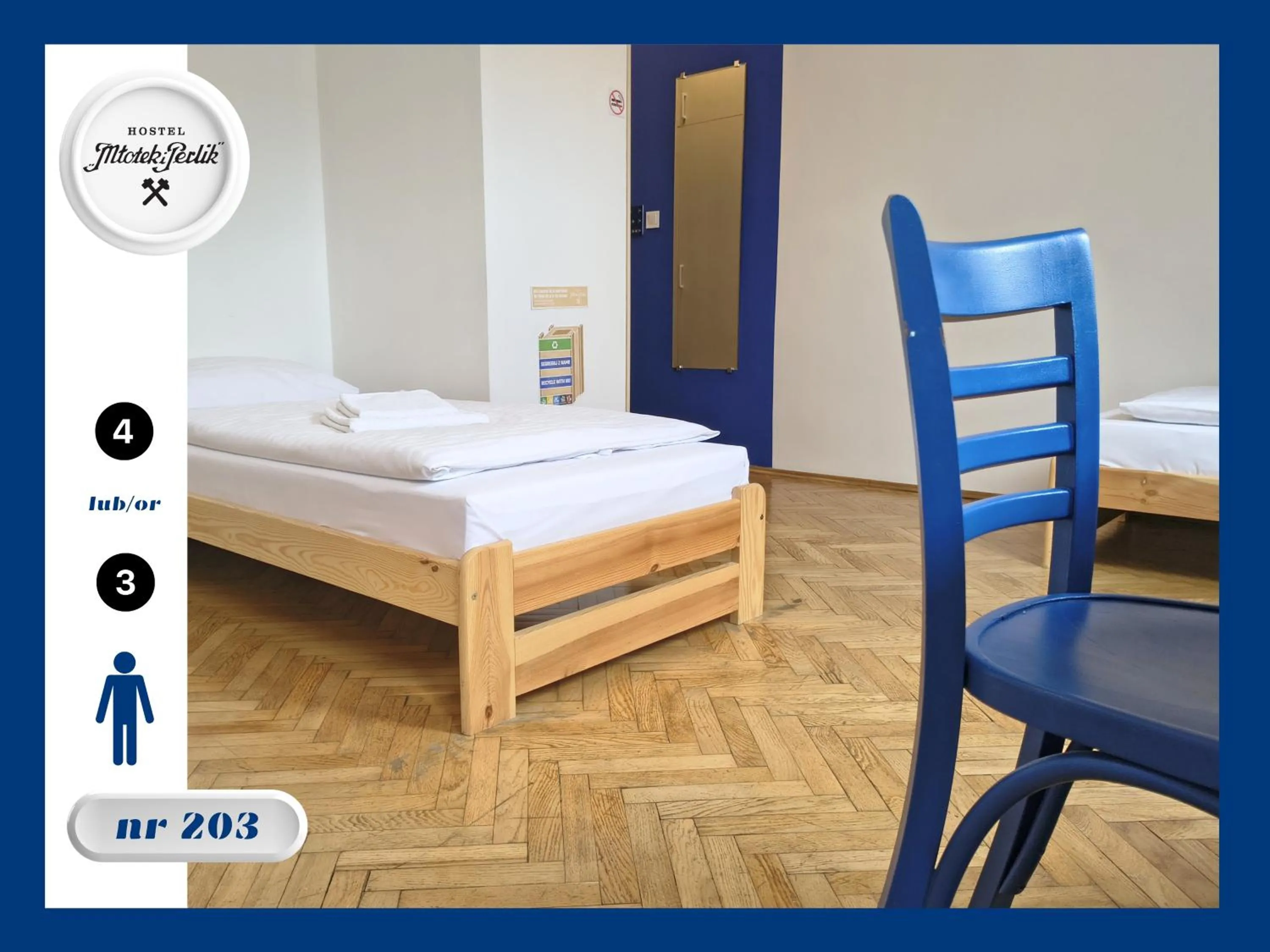 Bed in Hostel Młotek i Perlik