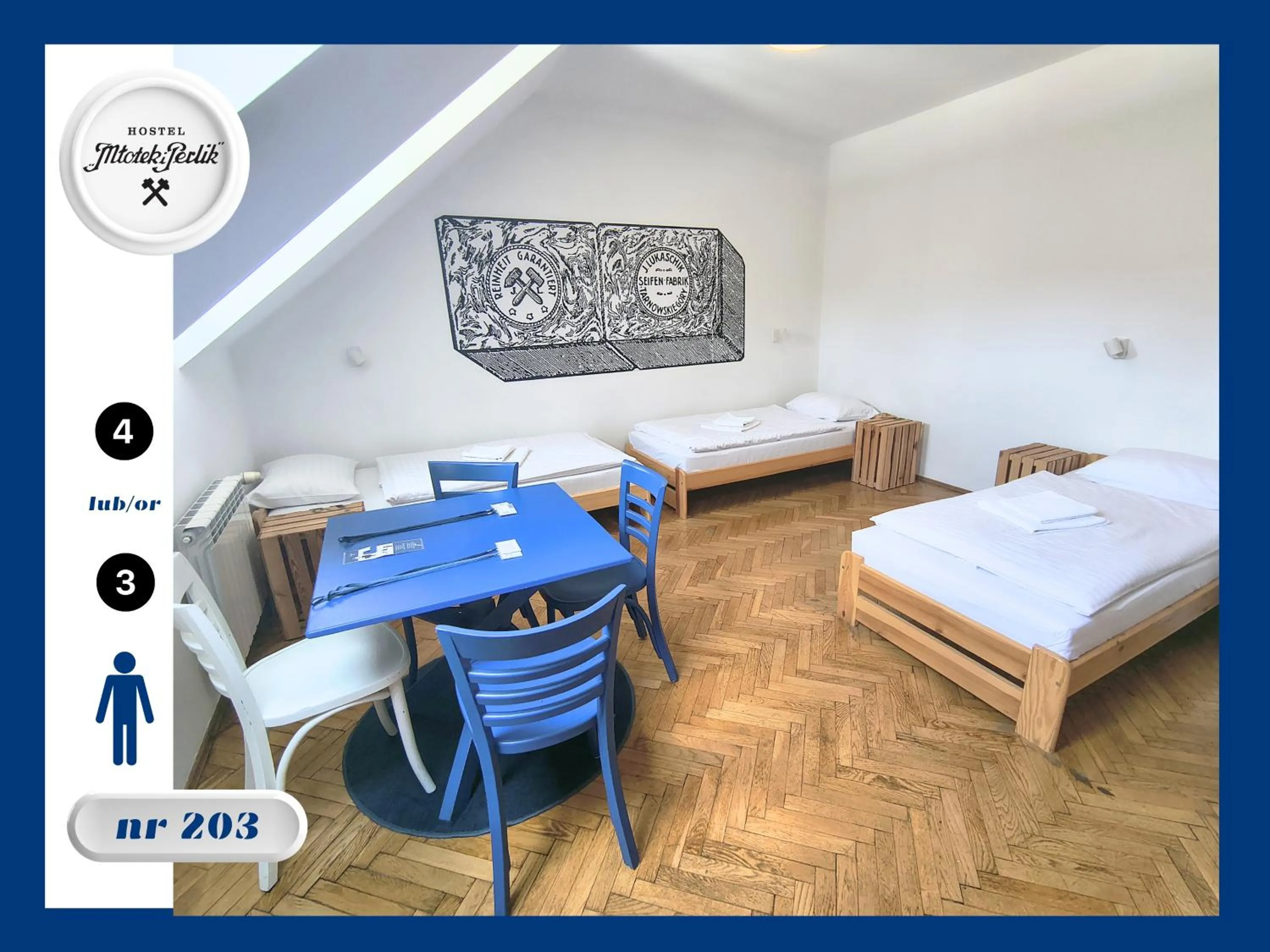 Bed in Hostel Młotek i Perlik