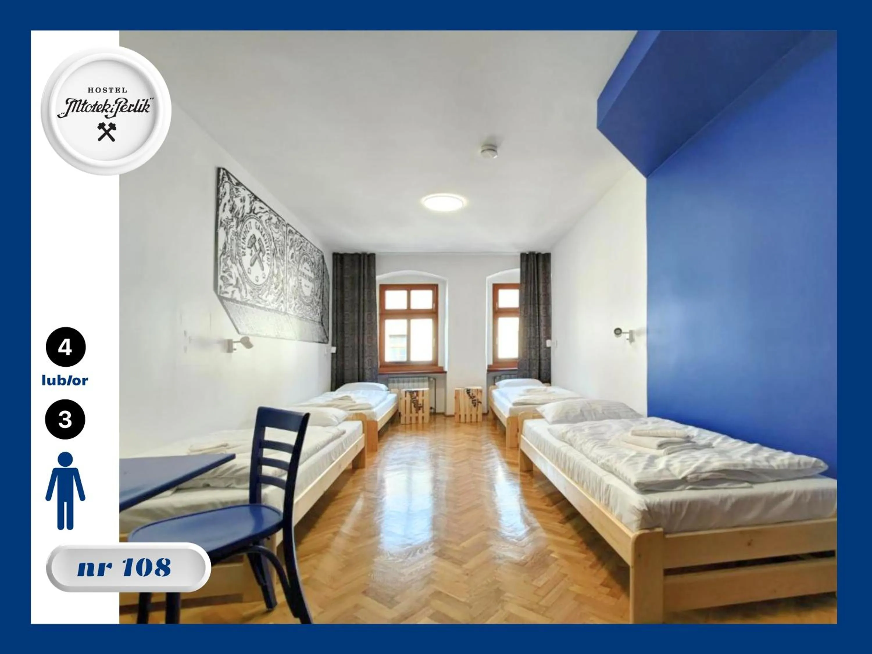Bed in Hostel Młotek i Perlik