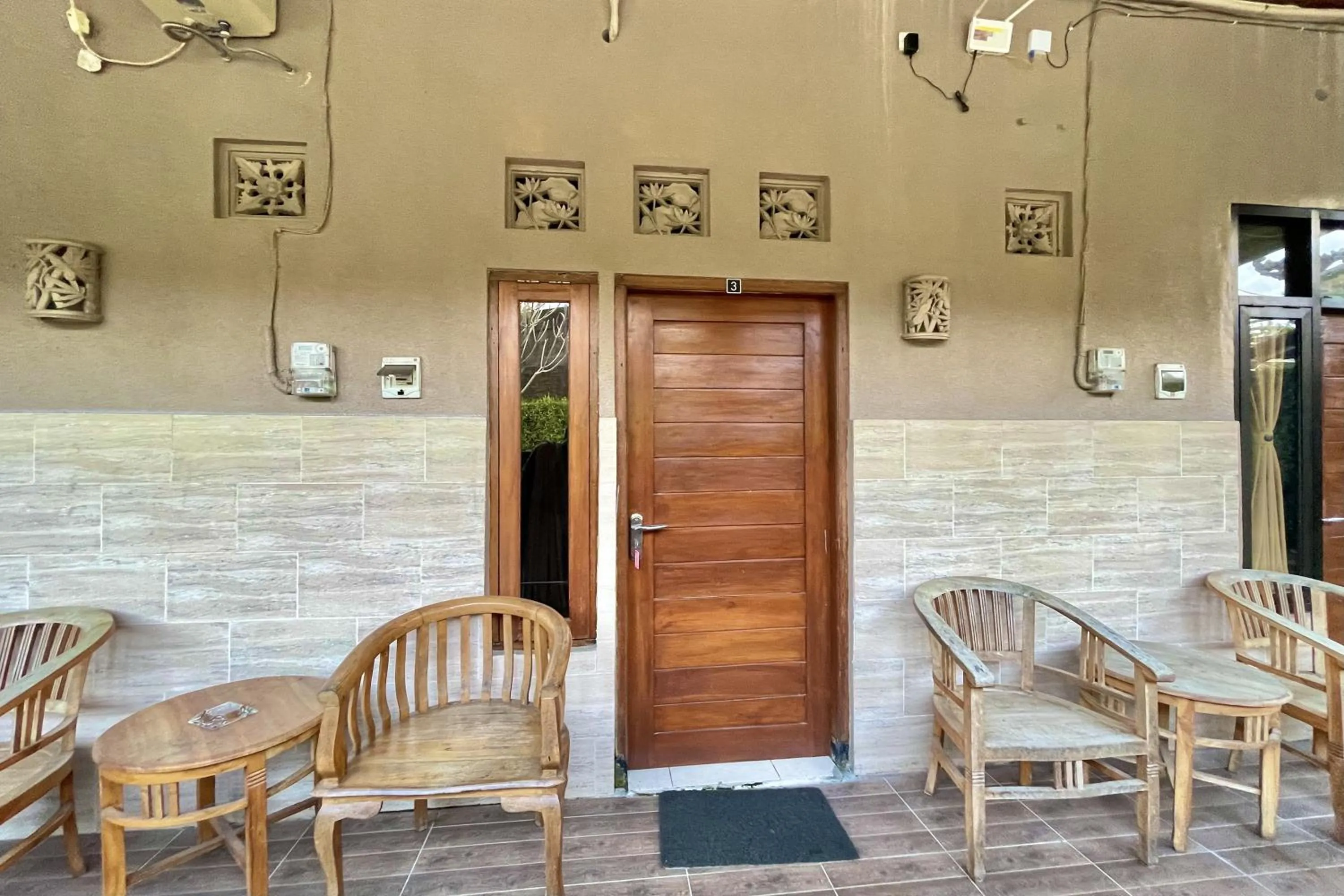Seating area in Mongan Homestay Beside The Belulang Hot Spring