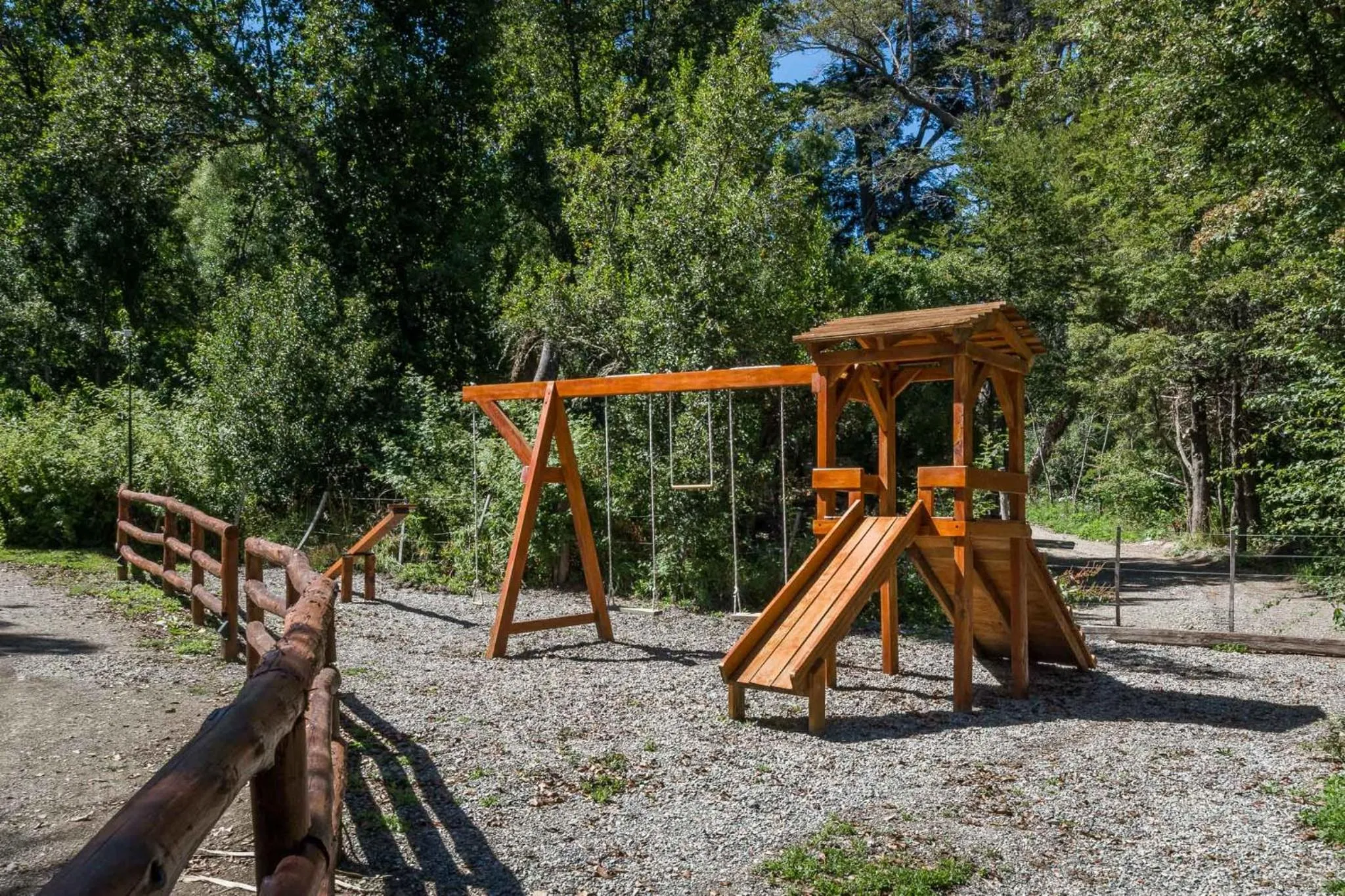 Children play ground in Solar Selvana - Casas de montaña