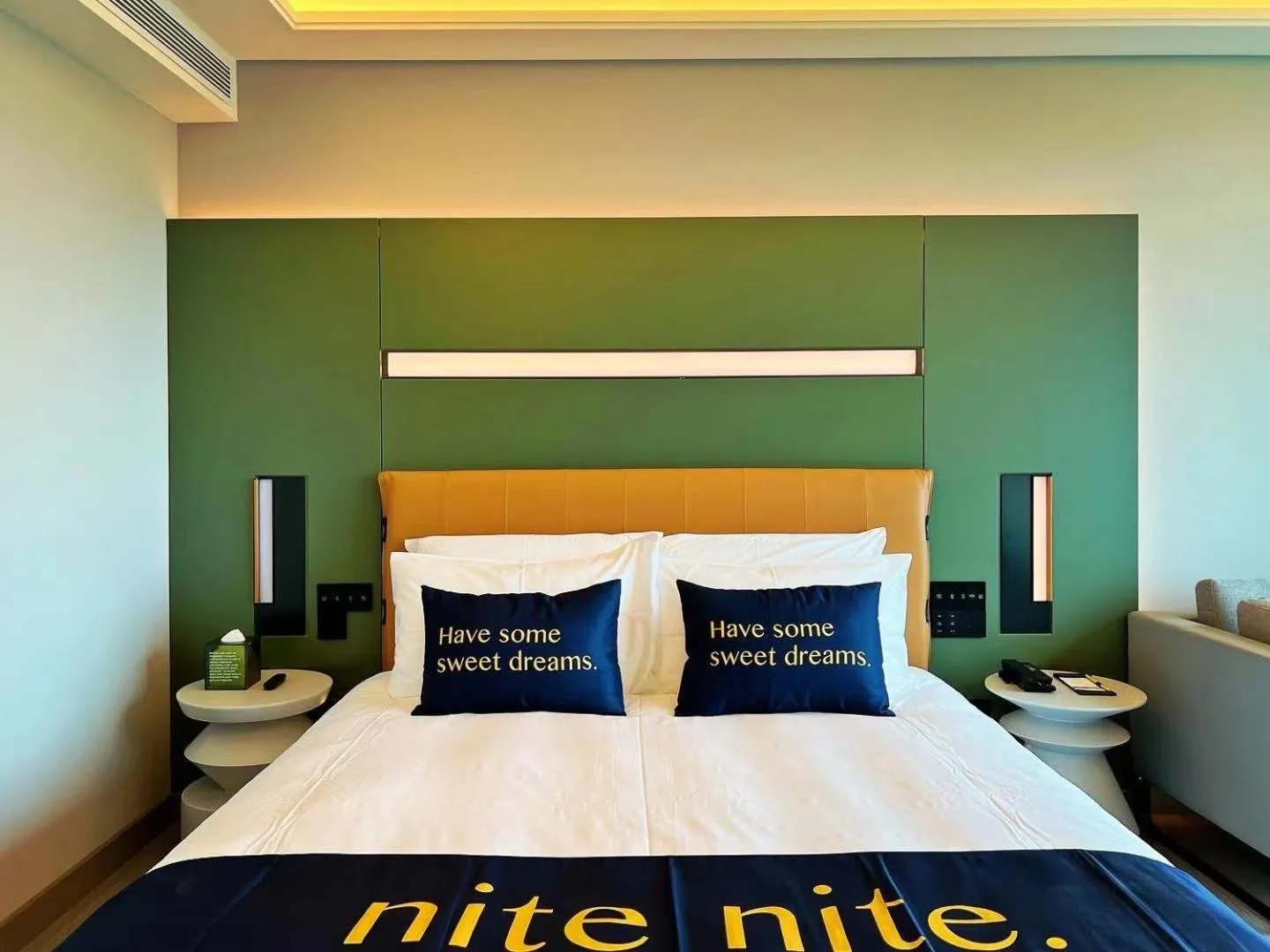 Bed in Mustel Hotel Knowledge City Guangzhou