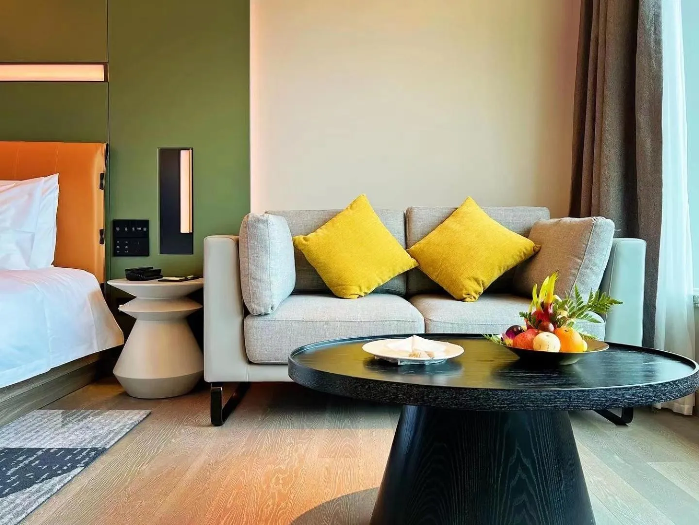 Seating area in Mustel Hotel Knowledge City Guangzhou