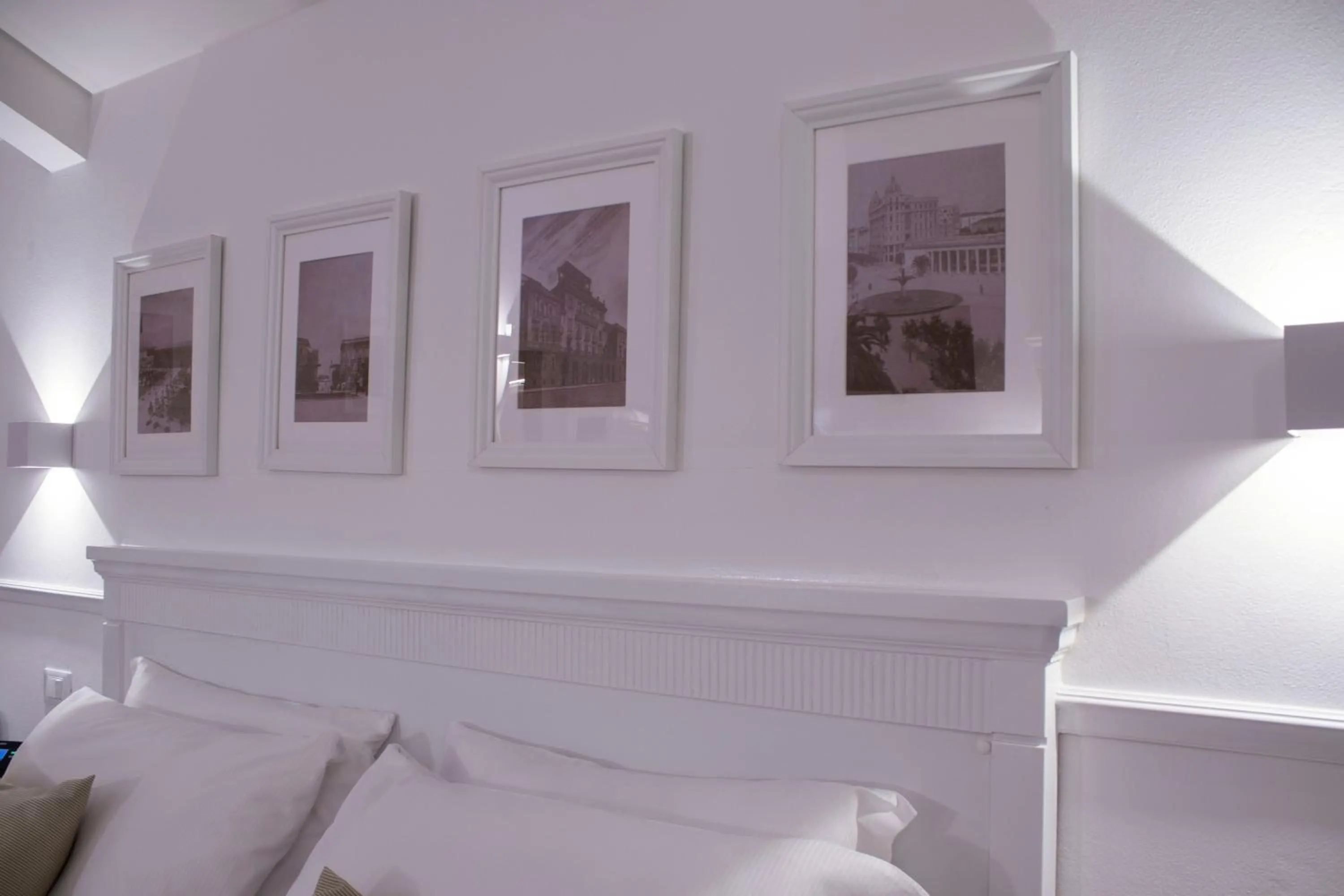 Decorative detail, Bed in Palazzo Sant'Elena Historic Hotel