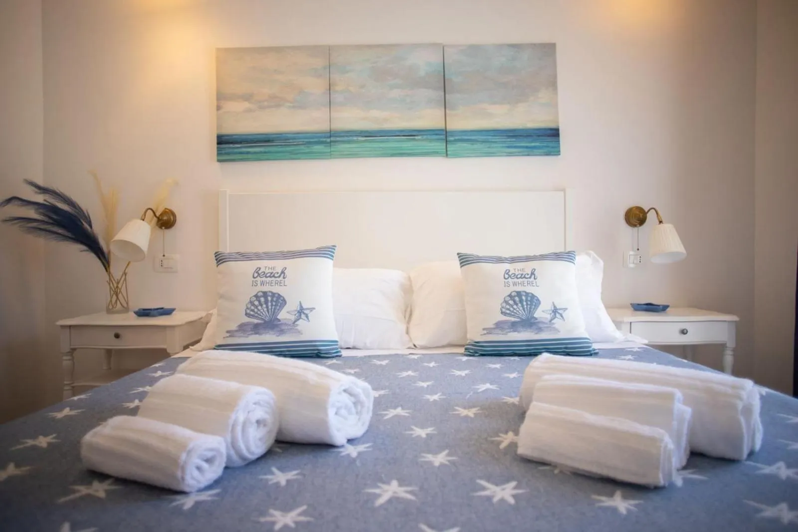 Bed in Azzurro Mare Rooms