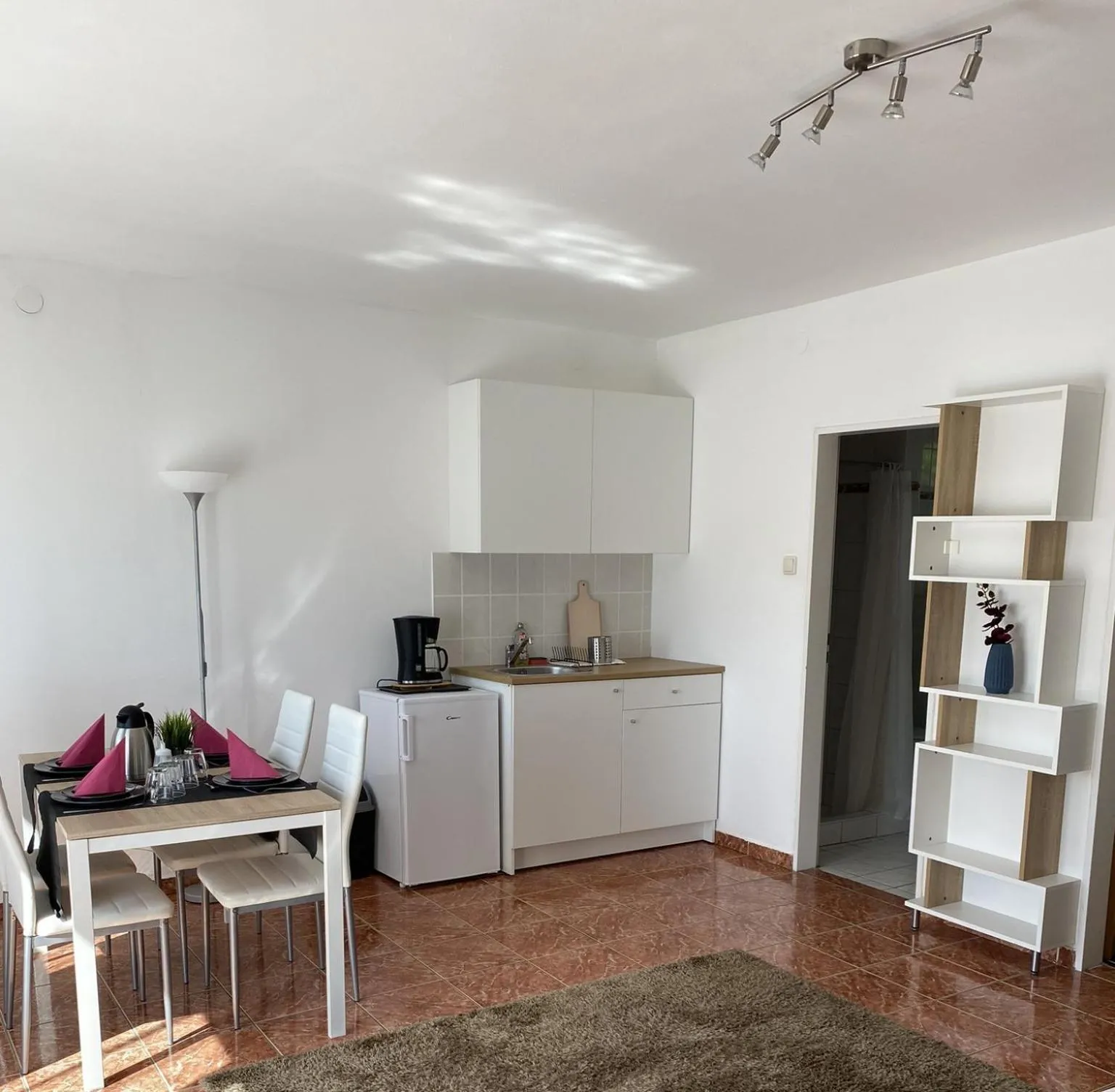 Kitchen or kitchenette in Appartementhaus 5. Jahreszeit