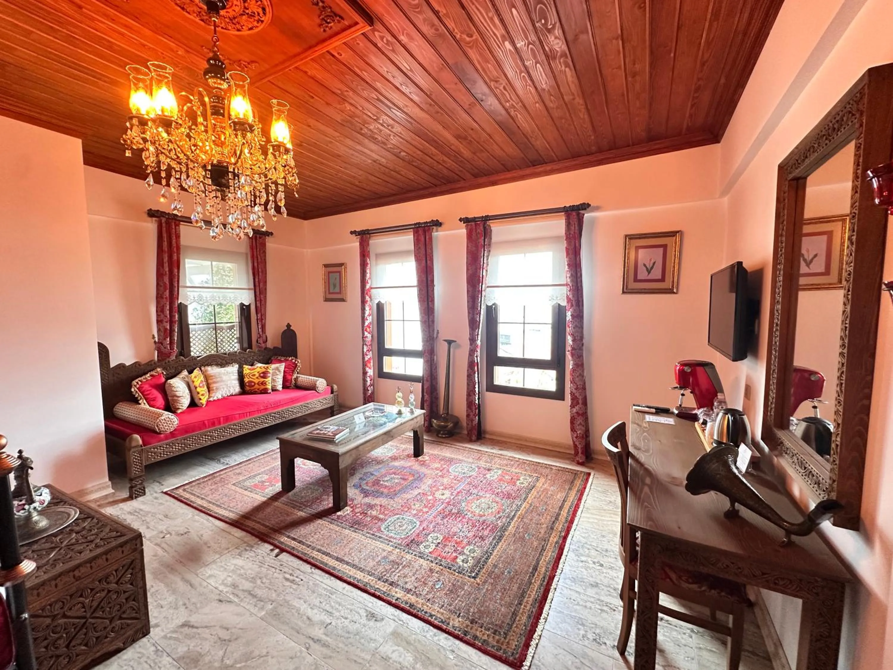 Seating area, Bed in Villa Ephesus Hotel