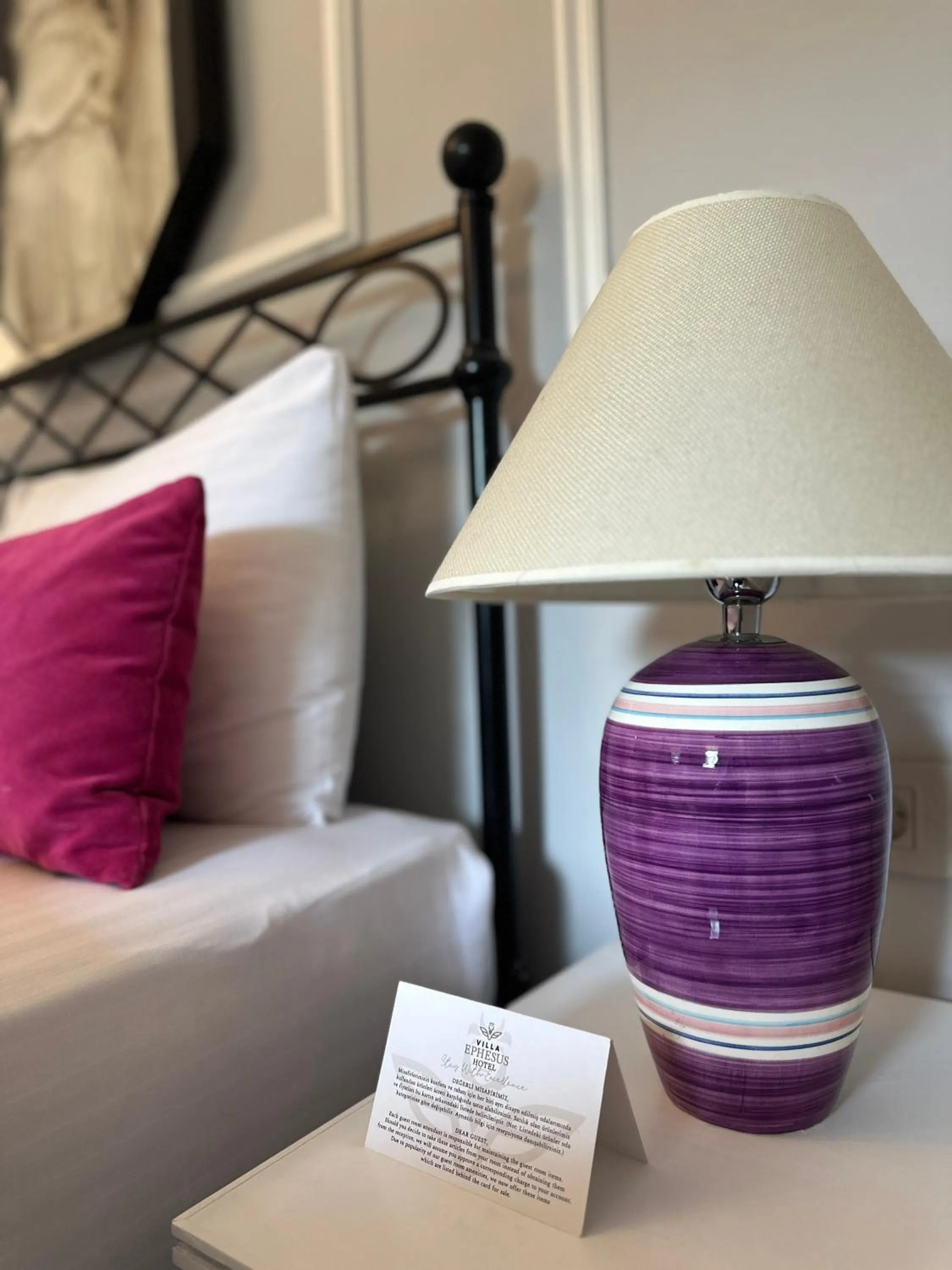 Decorative detail, Bed in Villa Ephesus Hotel