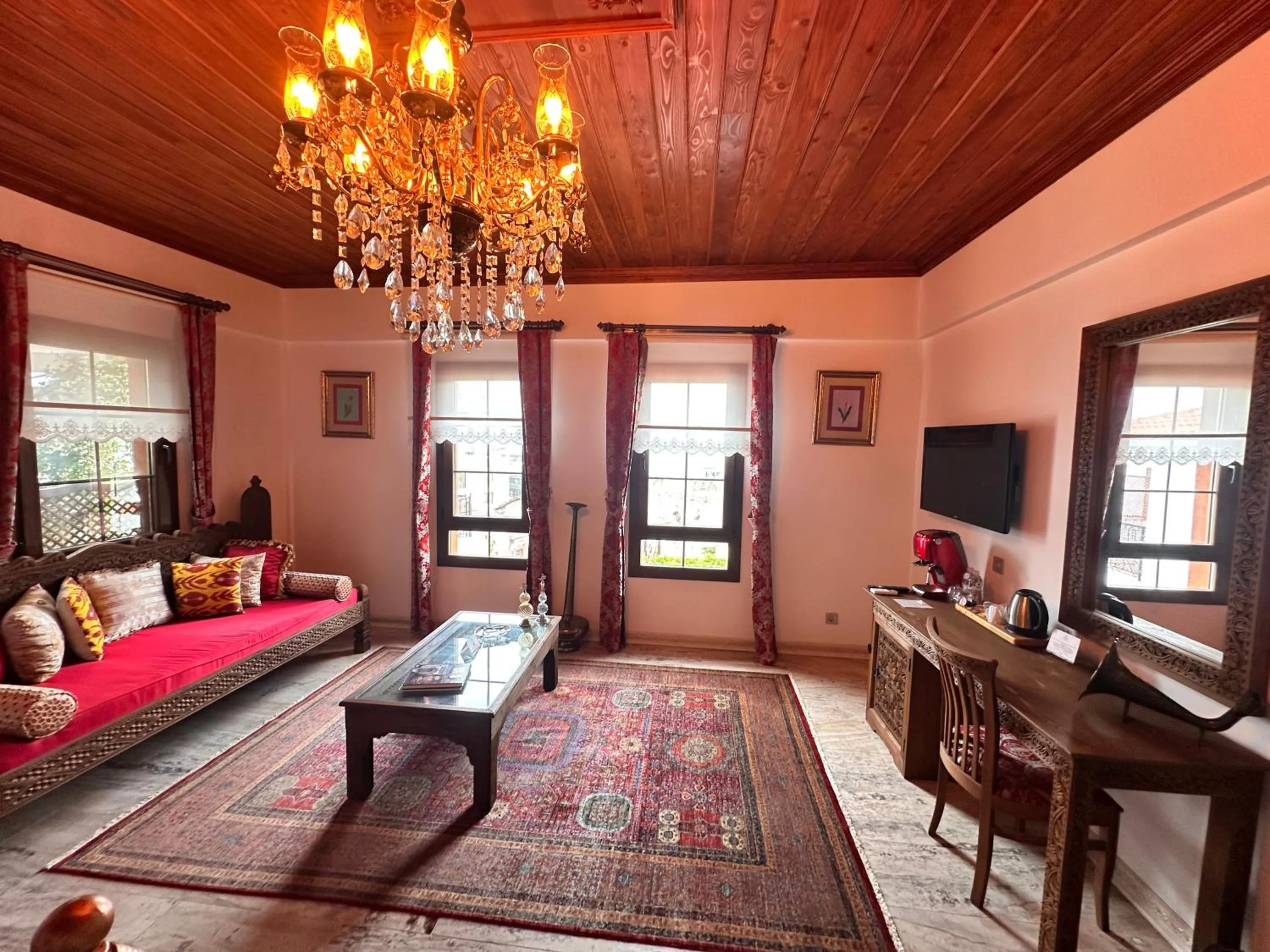 Seating area in Villa Ephesus Hotel