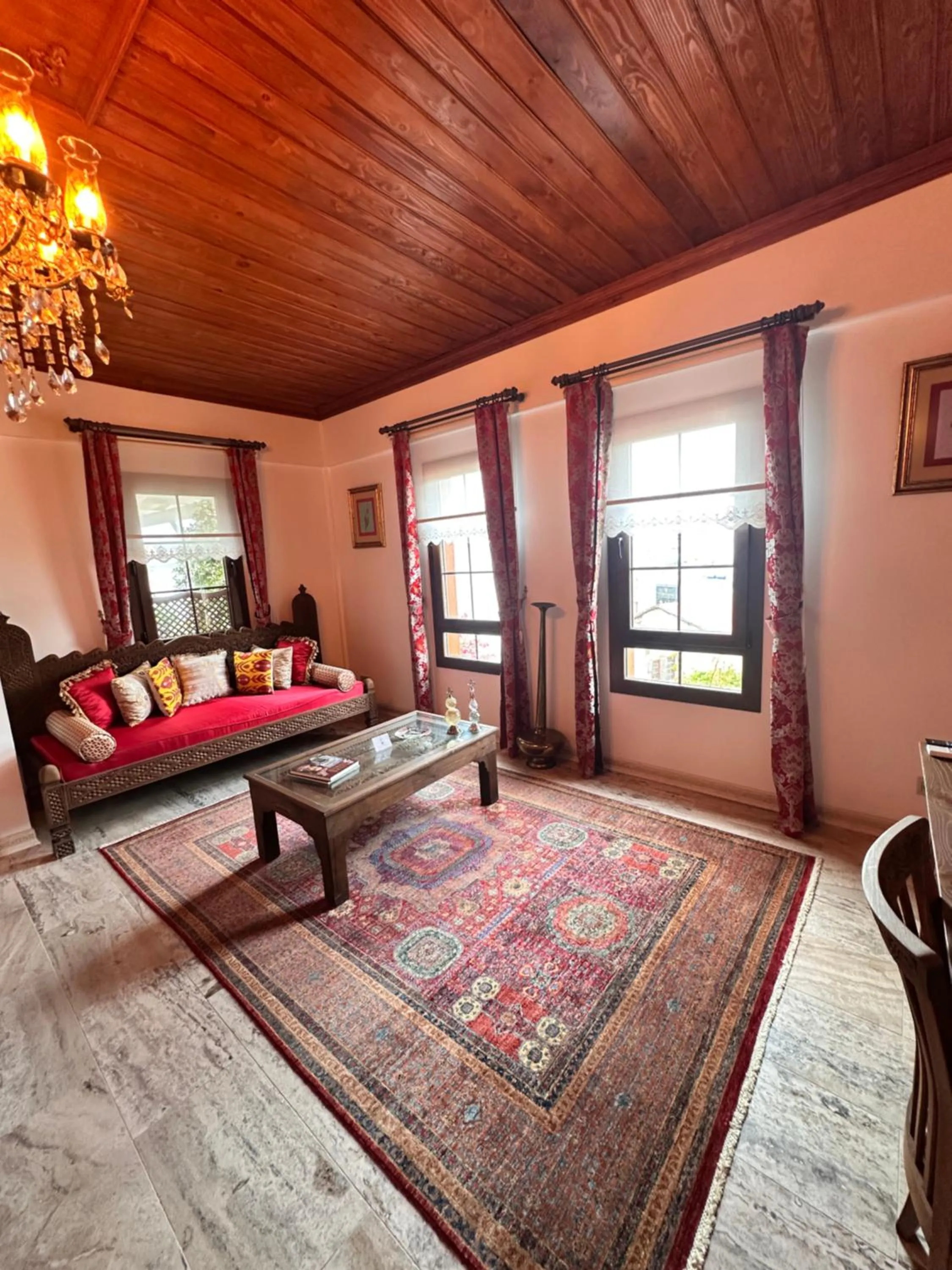 Seating area, Bed in Villa Ephesus Hotel