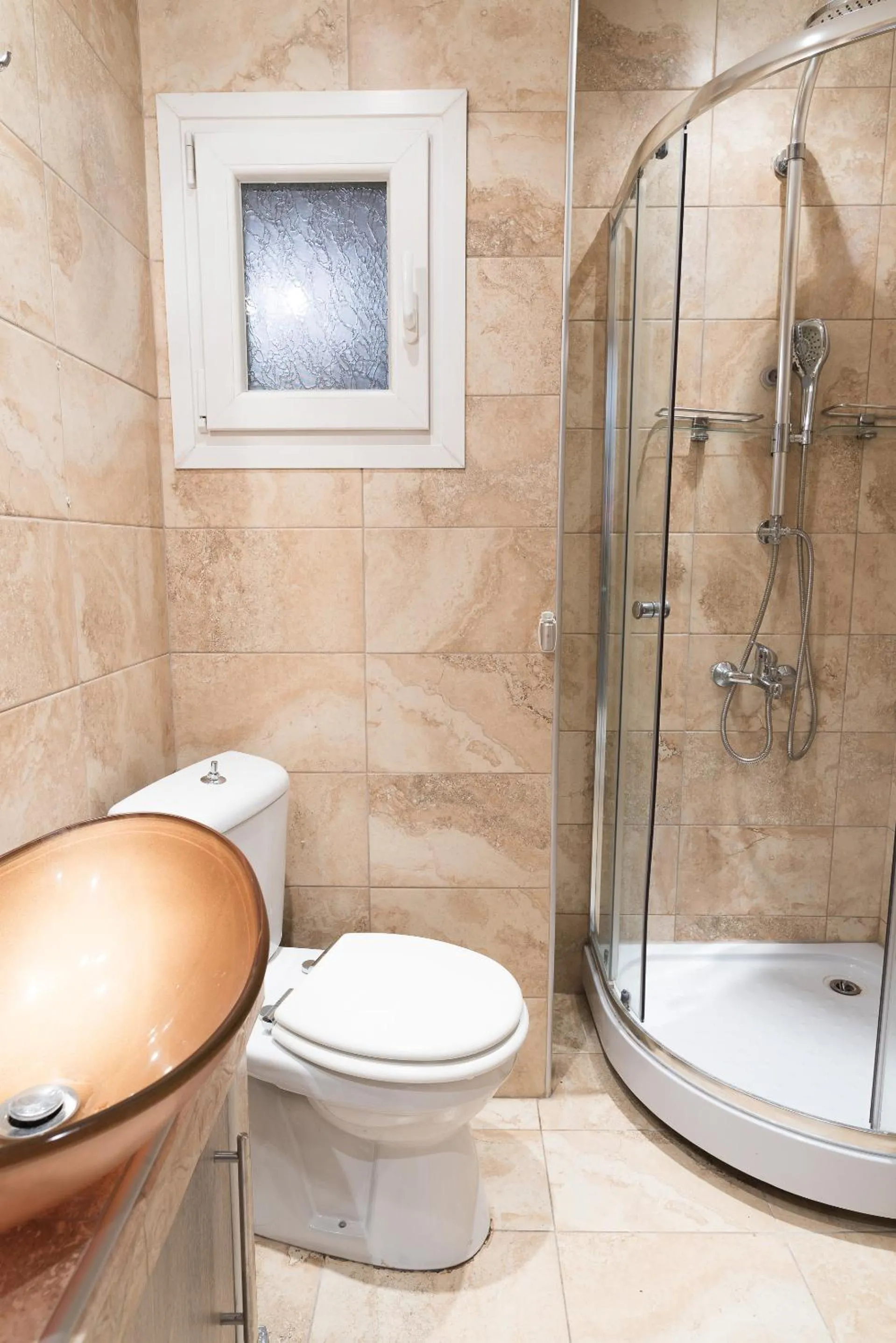 Shower in Lassani cozy and quiet, 2 bedroom apartm with spacious balcony