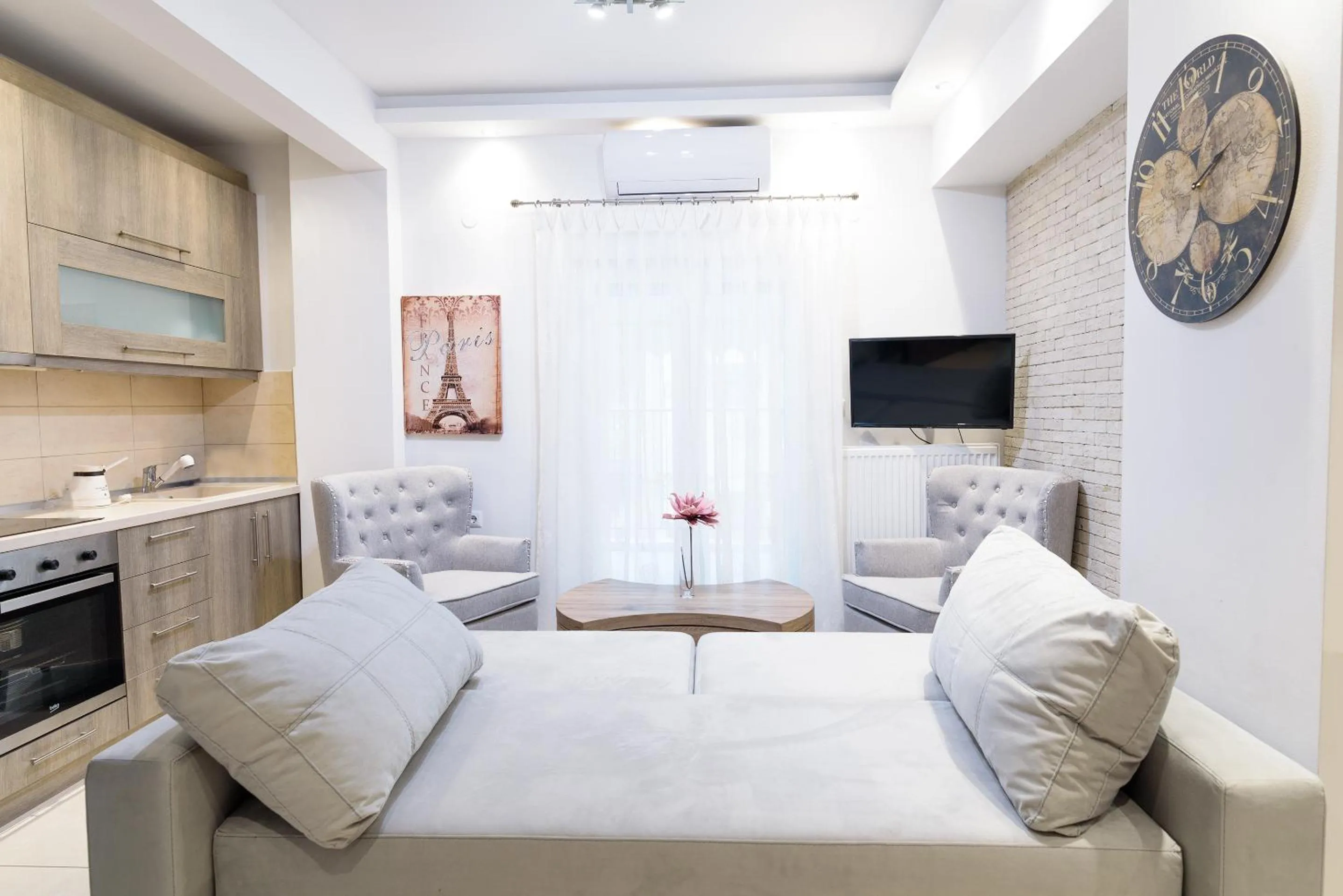 Living room in Lassani cozy and quiet, 2 bedroom apartm with spacious balcony