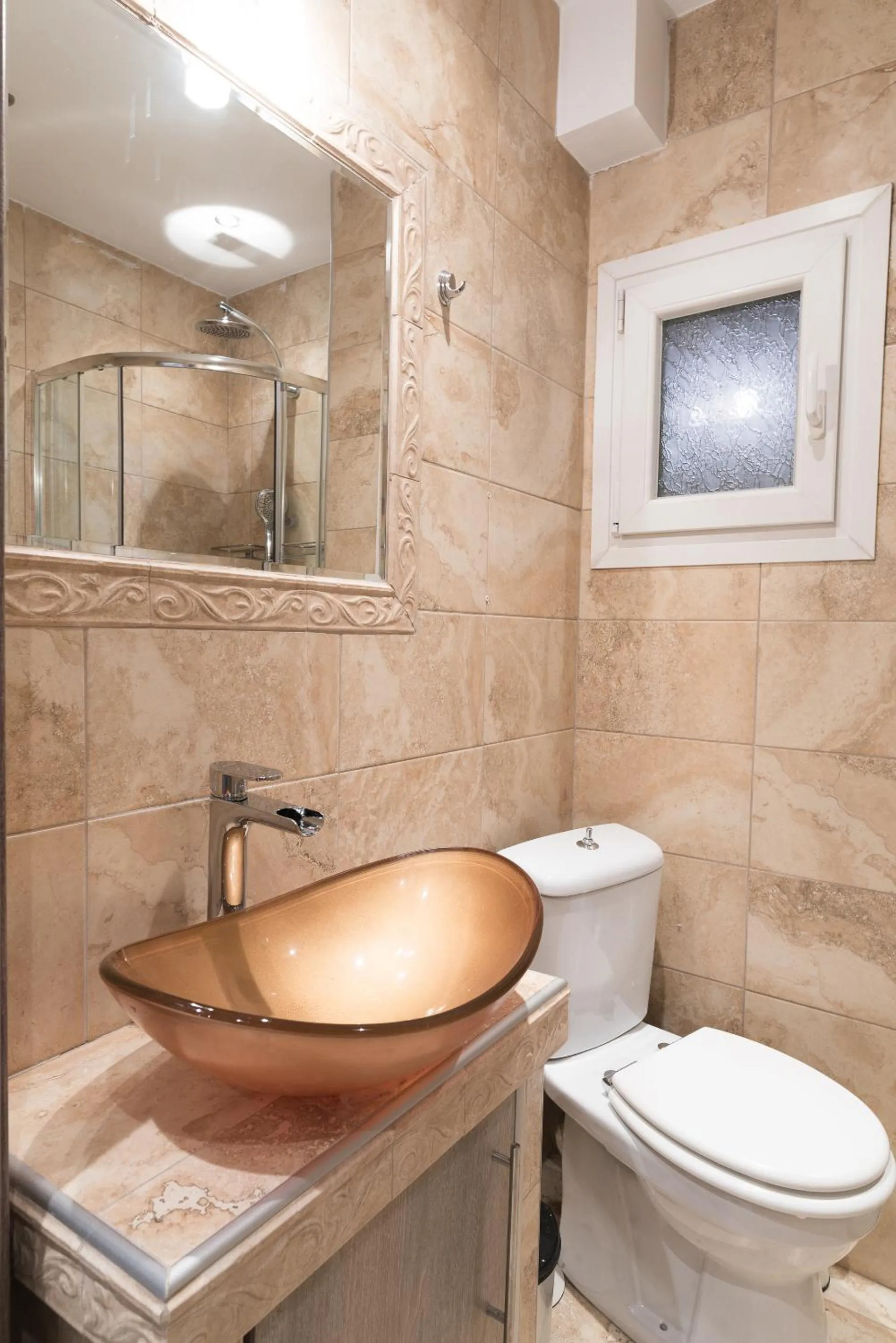 Shower in Lassani cozy and quiet, 2 bedroom apartm with spacious balcony