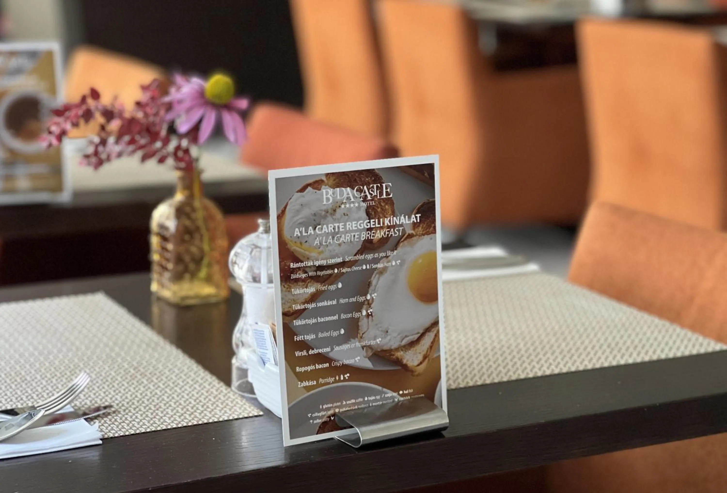 Food and drinks in Buda Castle Hotel Budapest