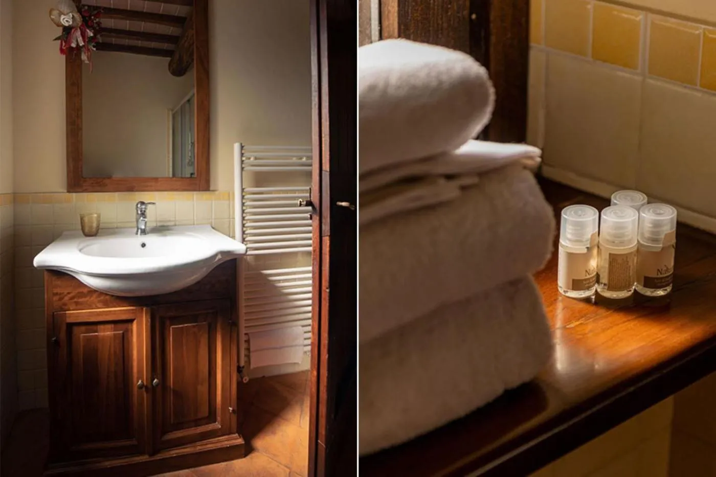 Bathroom, Bed in Fonte Chiara