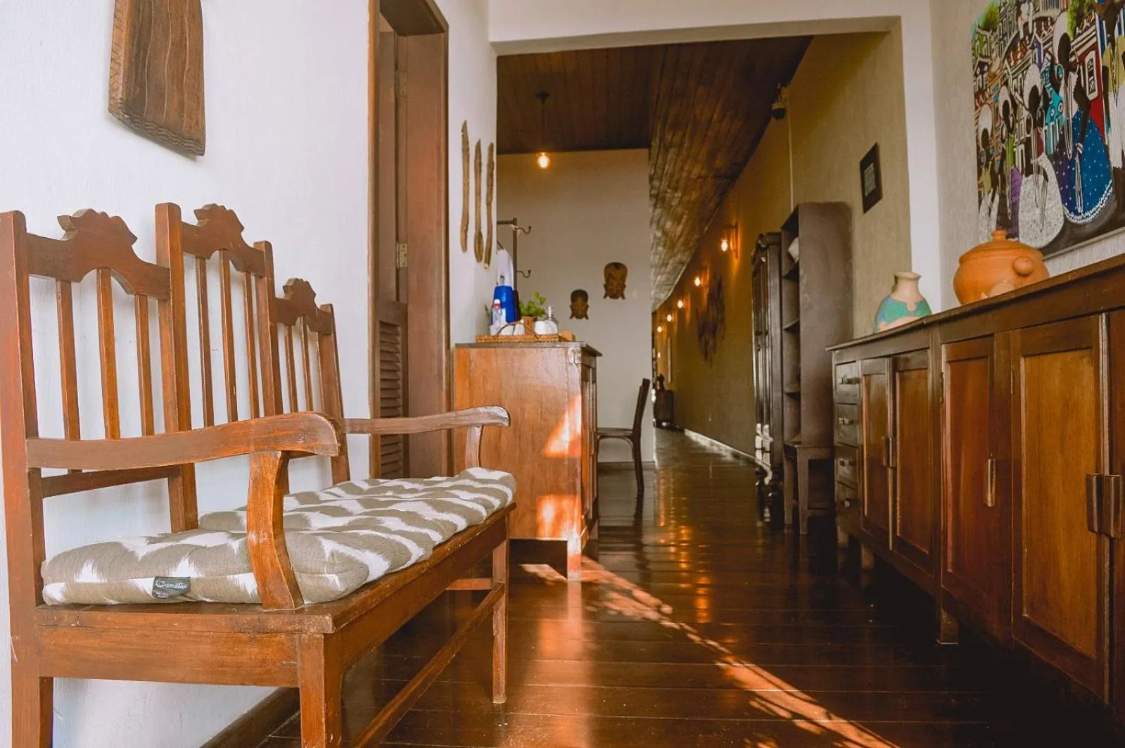 Restaurant/places to eat, Bed in Pousada Beija Flor