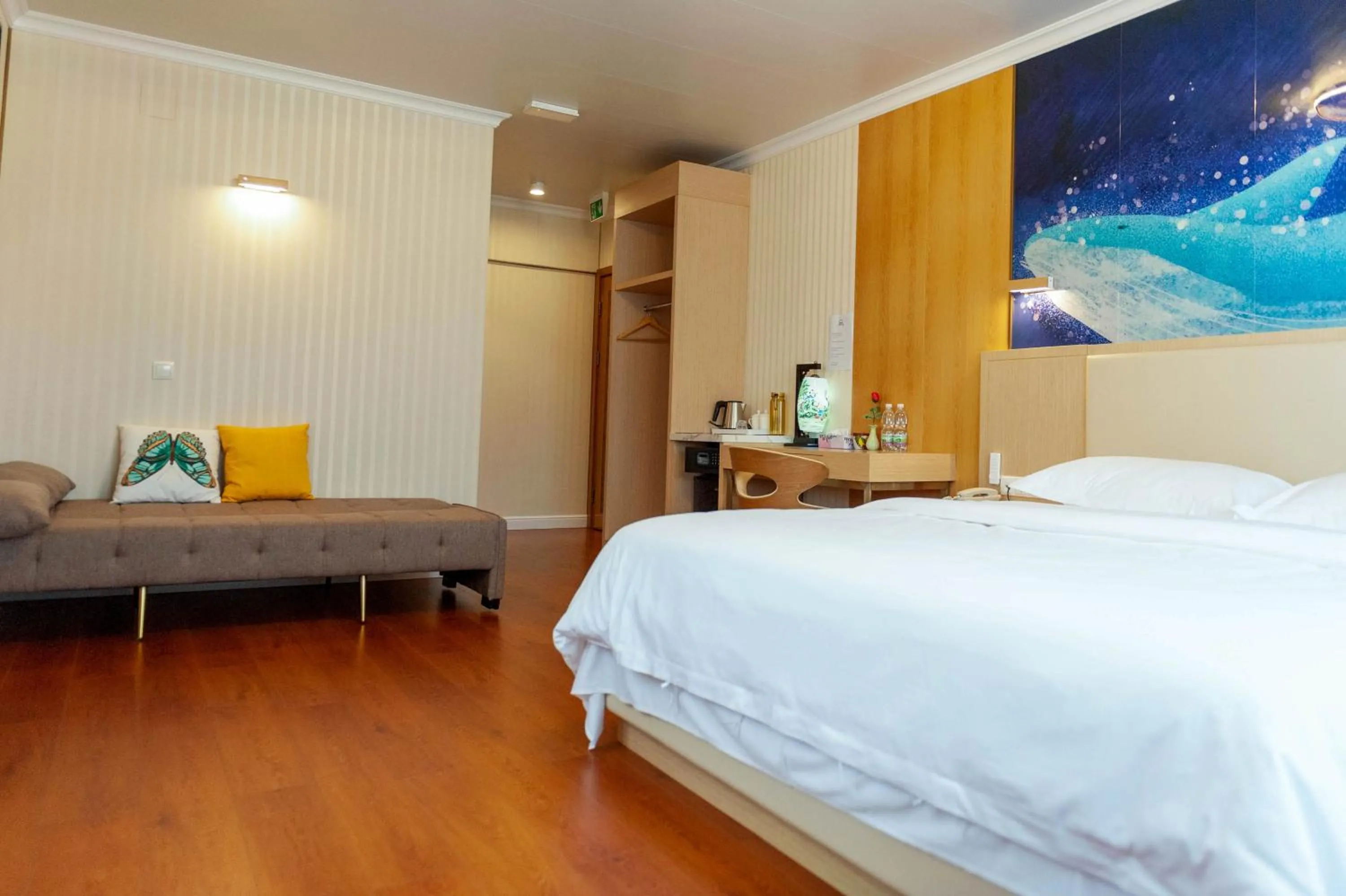 Bed in Mr.Liao Hotel