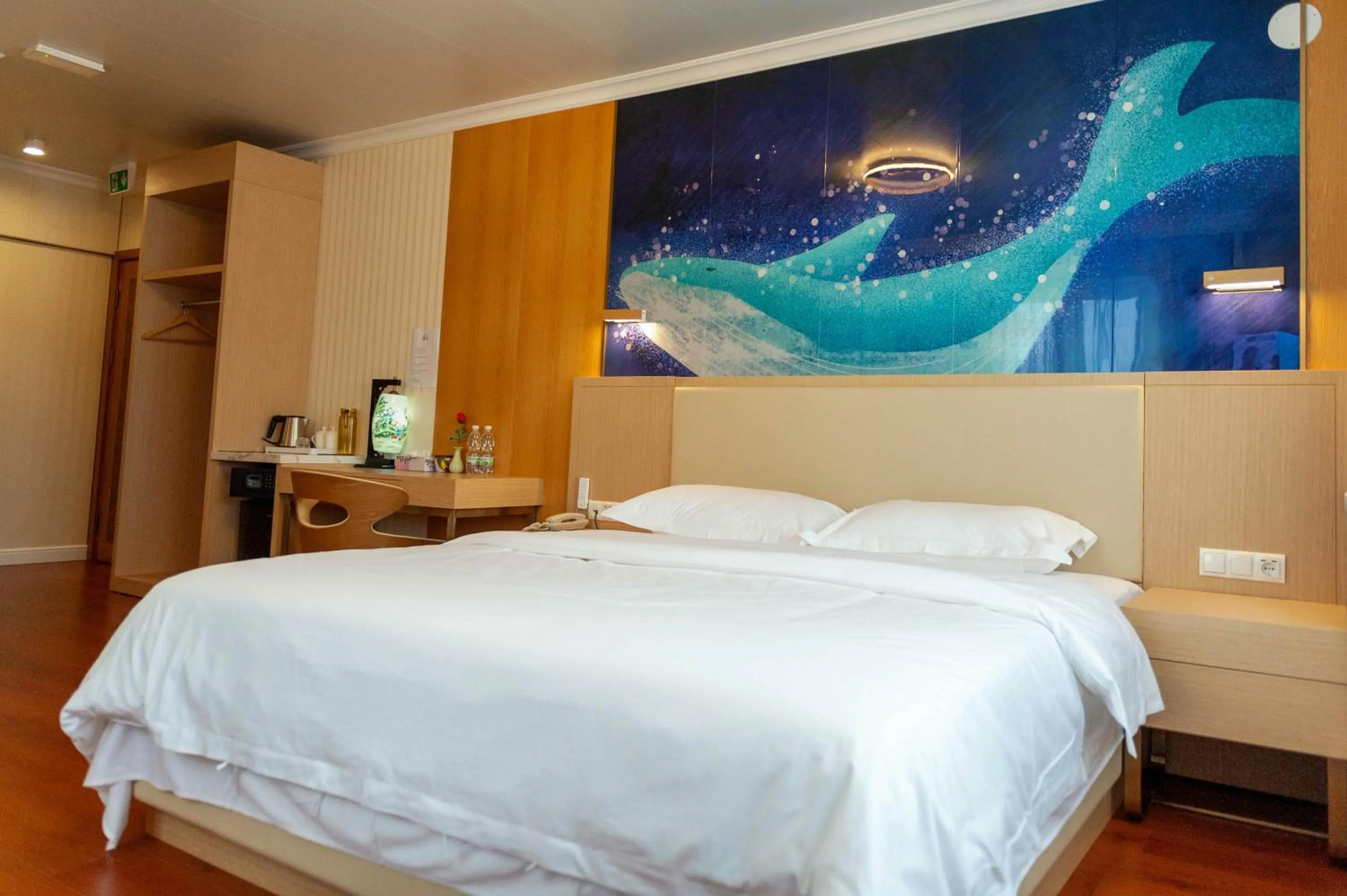 Bed in Mr.Liao Hotel