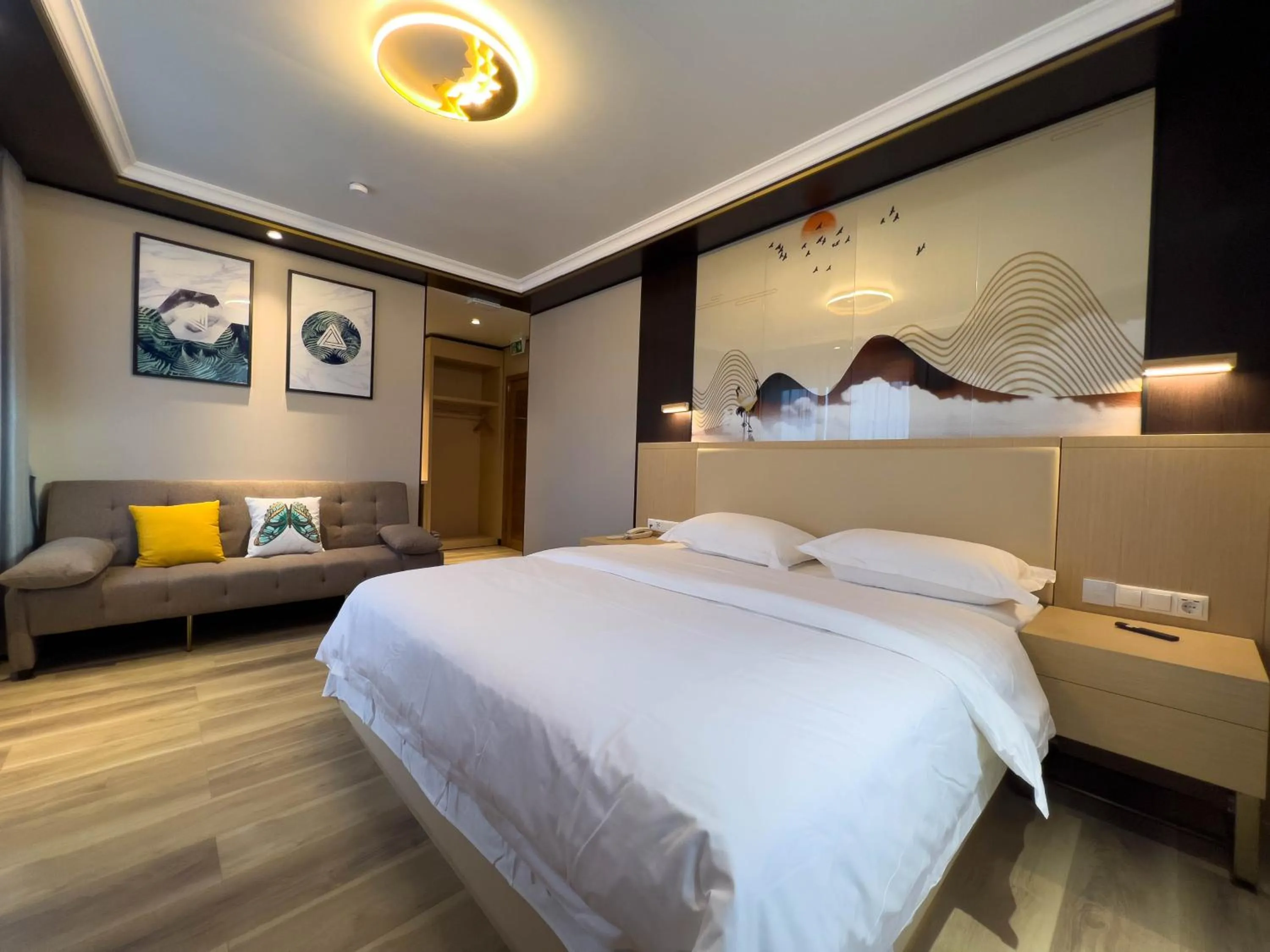 Bed in Mr.Liao Hotel