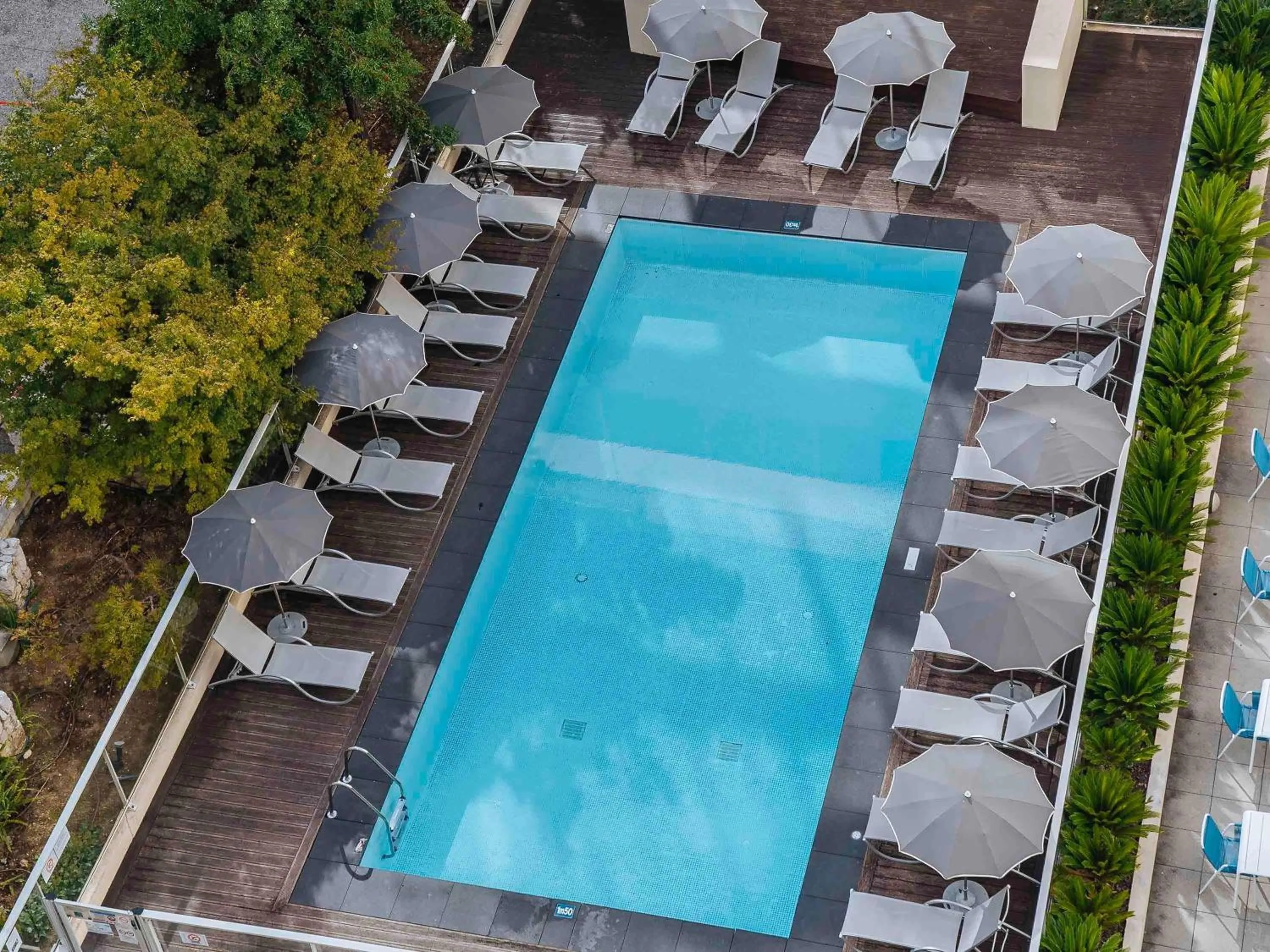 Pool view in Novotel Suites Nice Airport