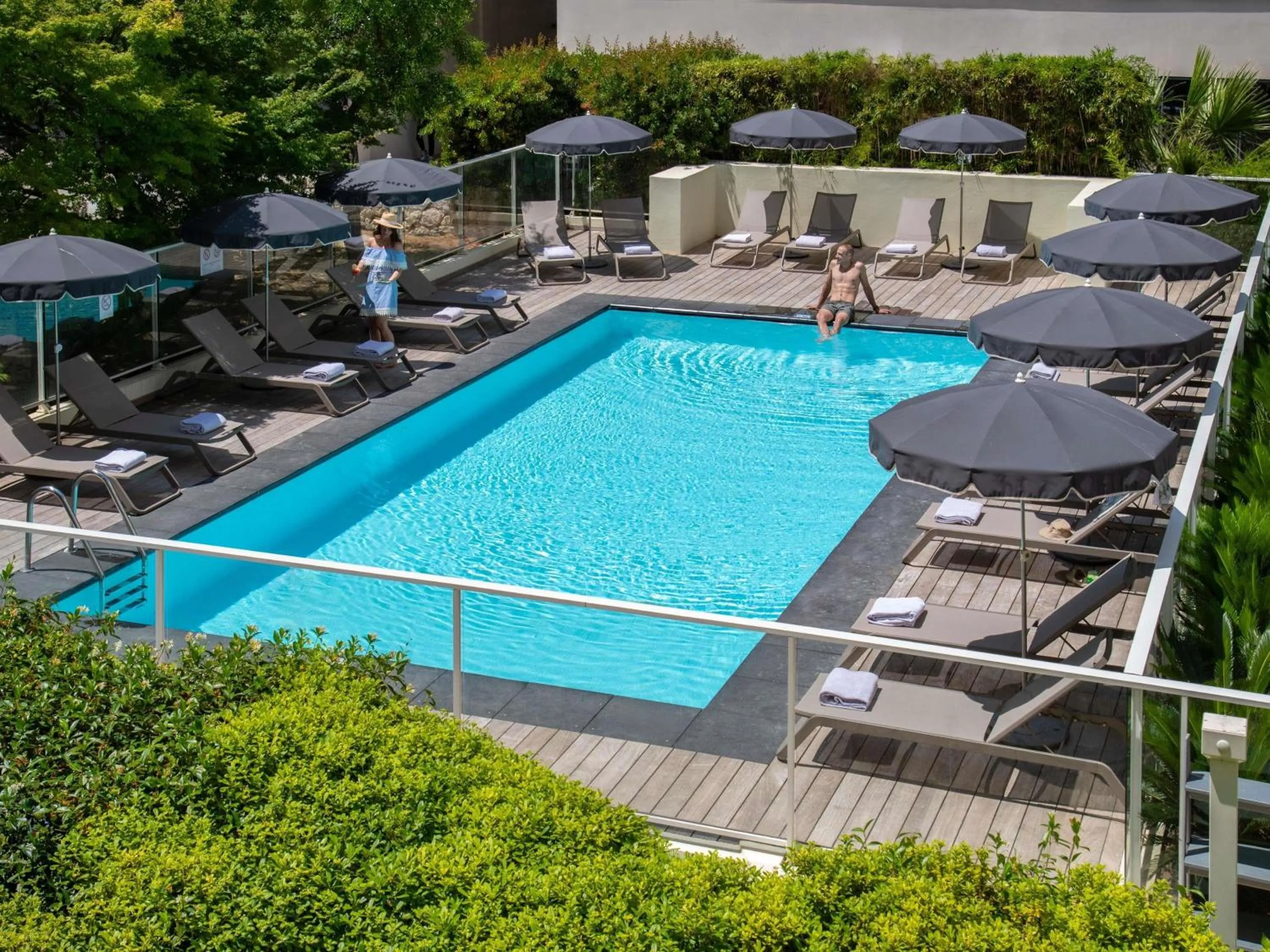 Pool view in Novotel Suites Nice Airport