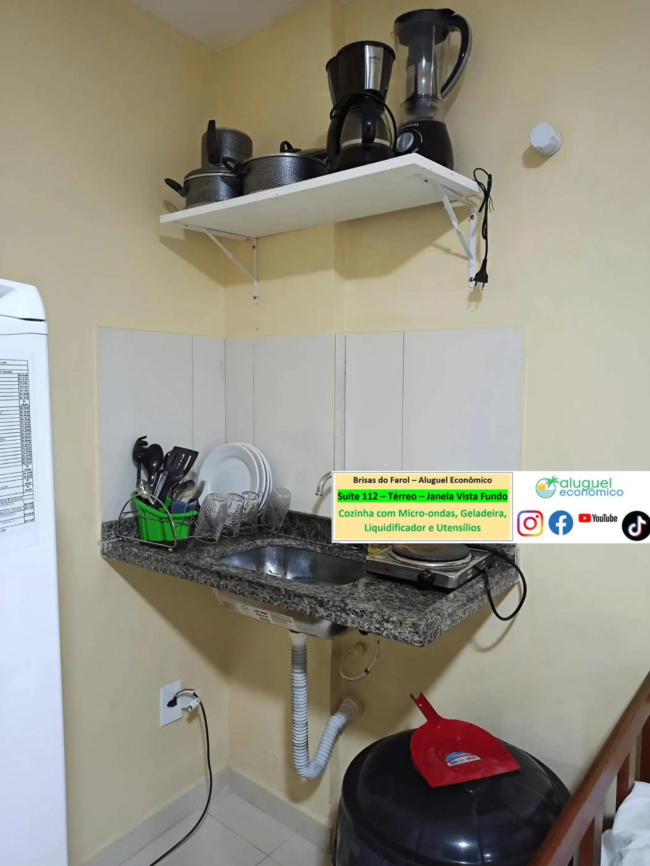 Kitchen or kitchenette in Arraial do Cabo - Brisas do Farol - Aluguel Econômico