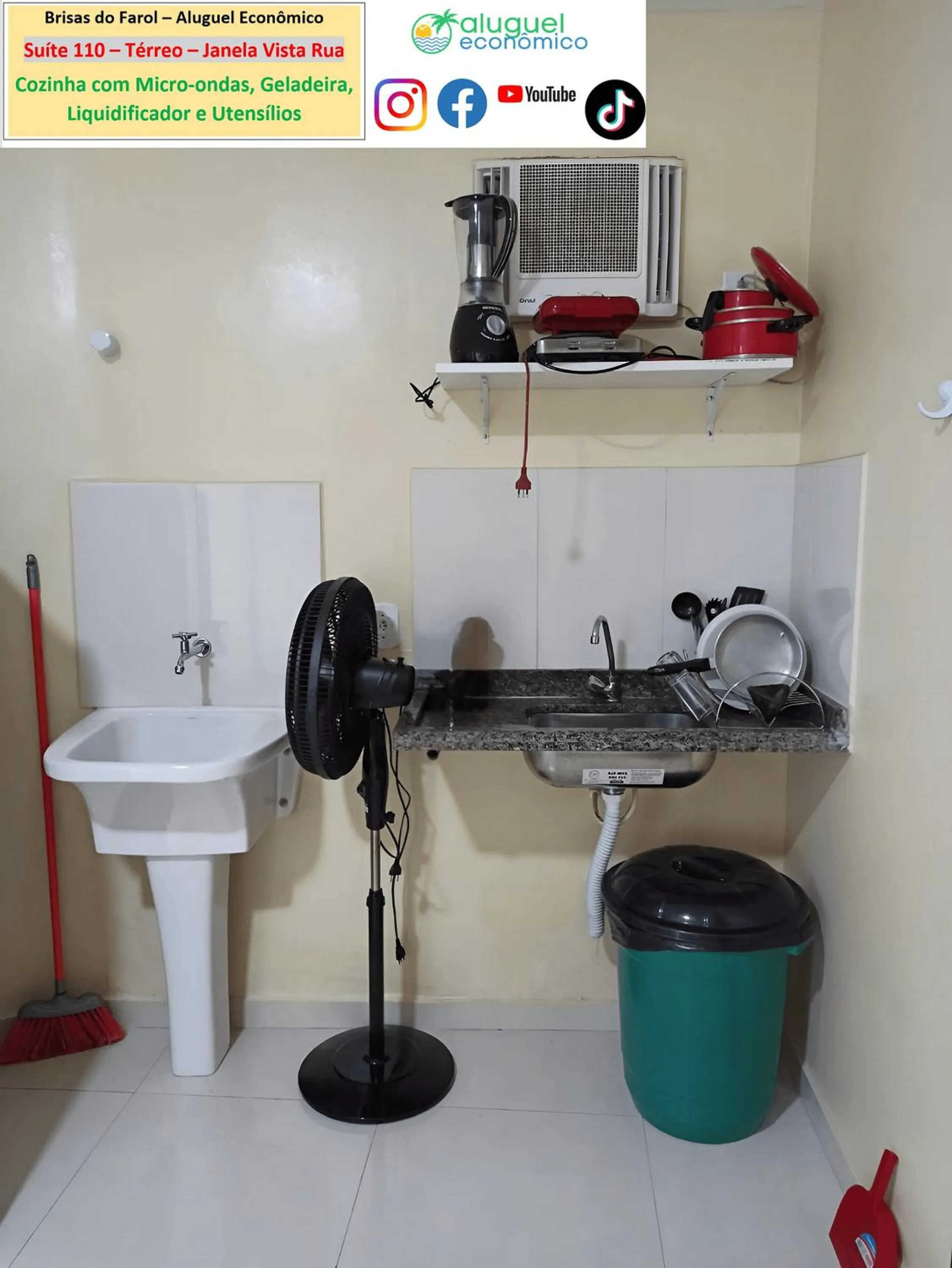 Kitchen or kitchenette in Arraial do Cabo - Brisas do Farol - Aluguel Econômico