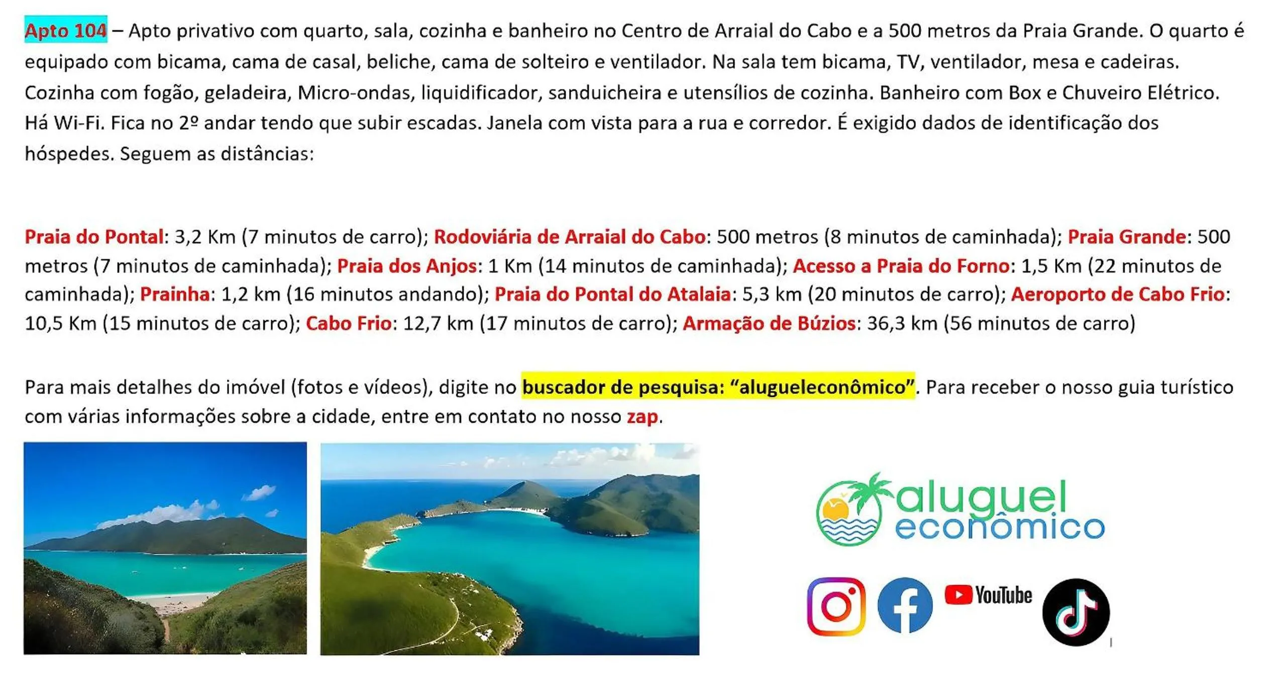 Activities in Arraial do Cabo - Brisas do Farol - Aluguel Econômico