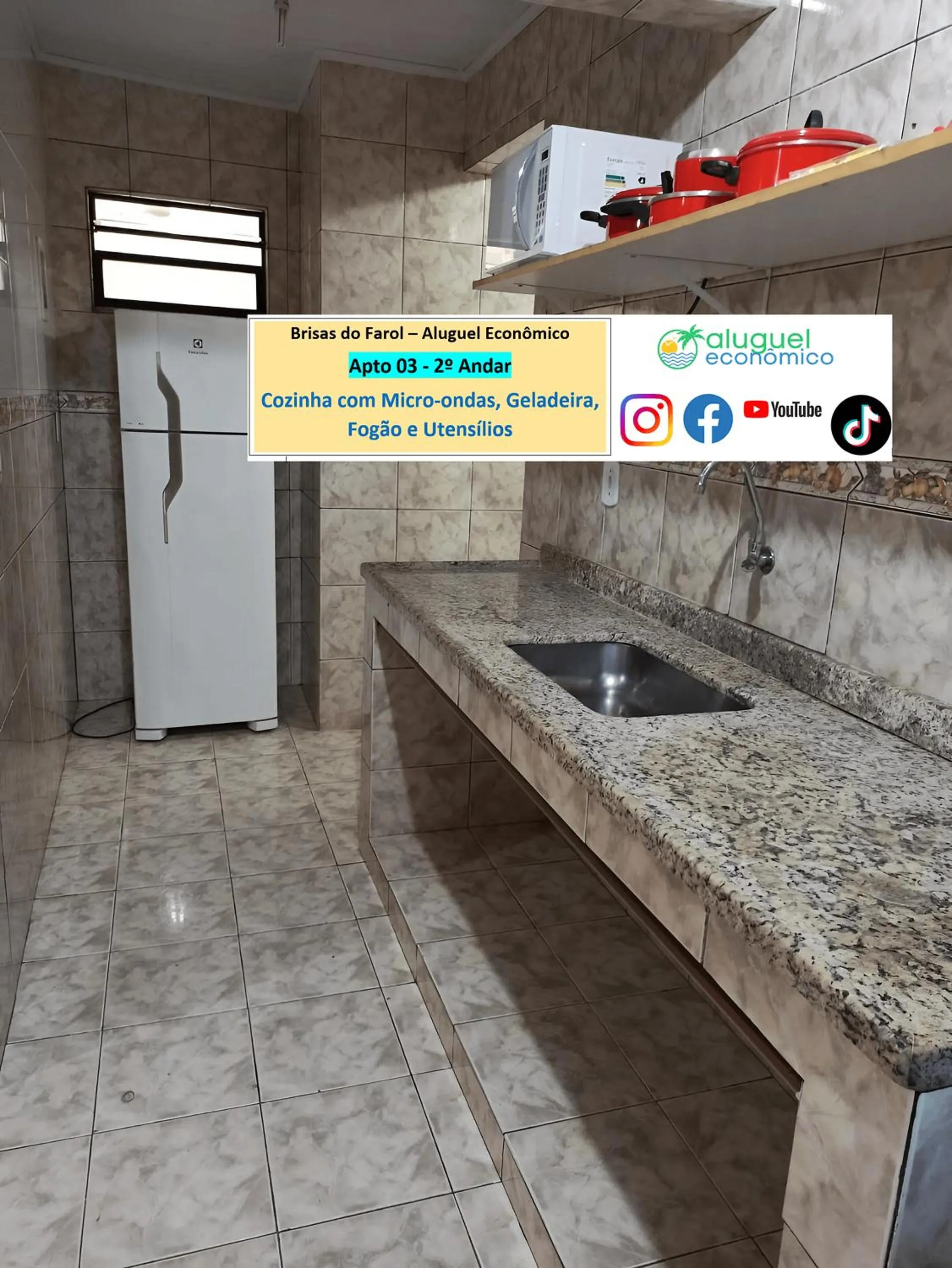 Kitchen or kitchenette in Arraial do Cabo - Brisas do Farol - Aluguel Econômico