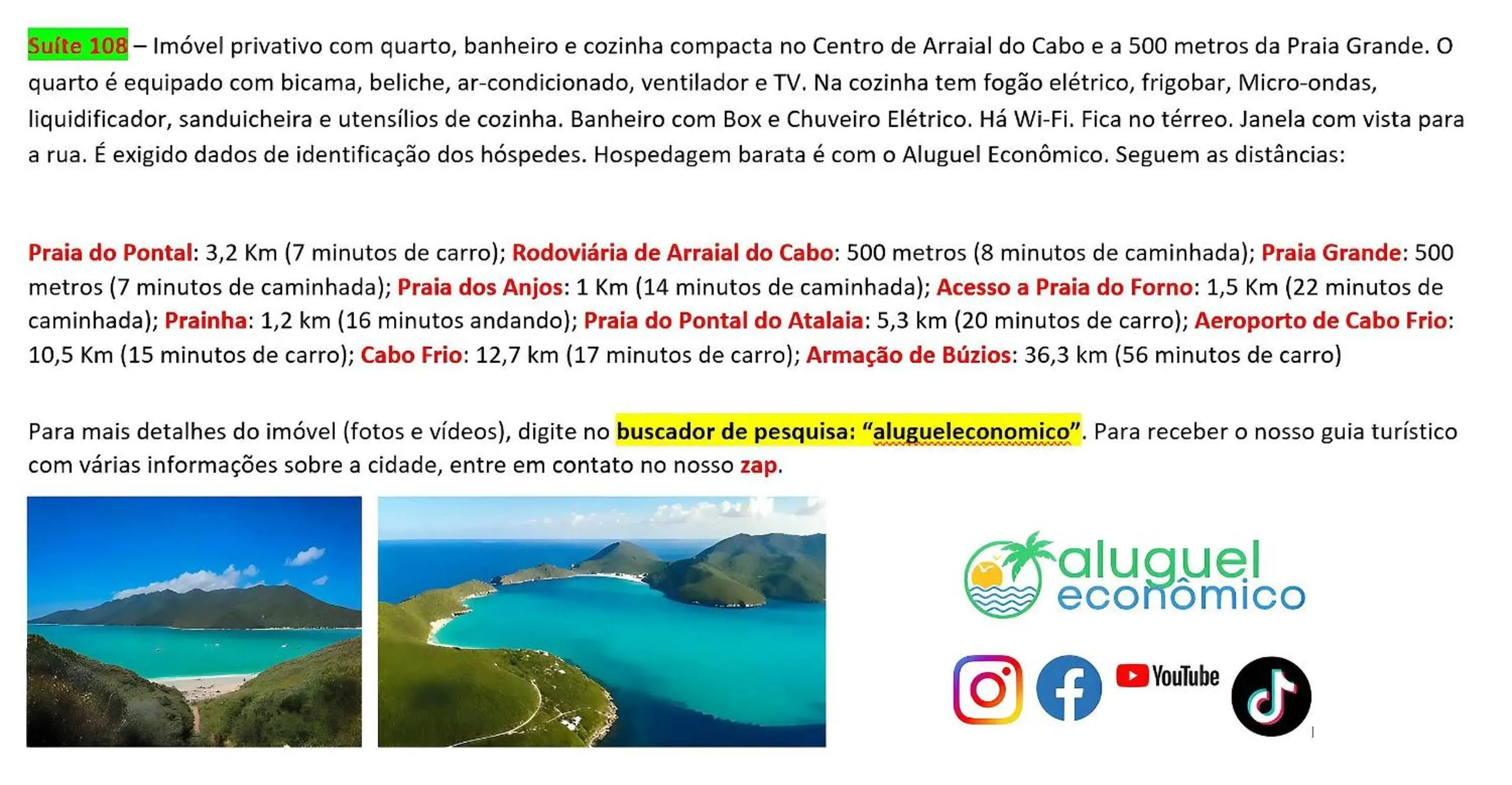 Activities in Arraial do Cabo - Brisas do Farol - Aluguel Econômico