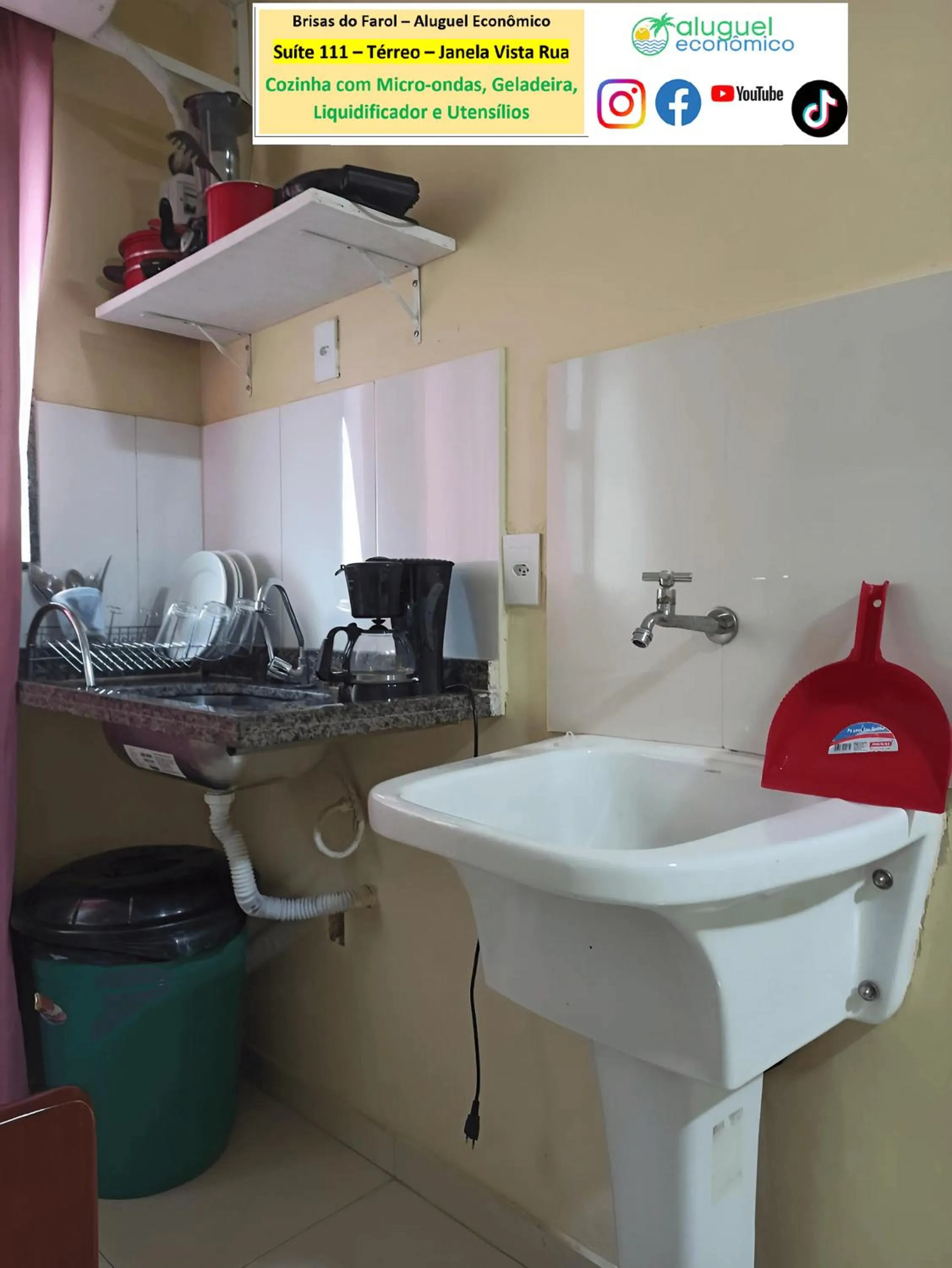 Kitchen or kitchenette in Arraial do Cabo - Brisas do Farol - Aluguel Econômico