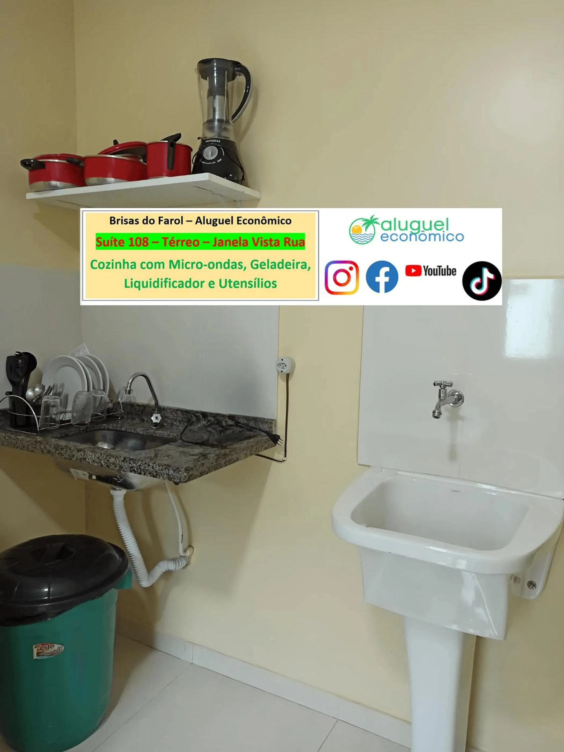 Kitchen or kitchenette in Arraial do Cabo - Brisas do Farol - Aluguel Econômico