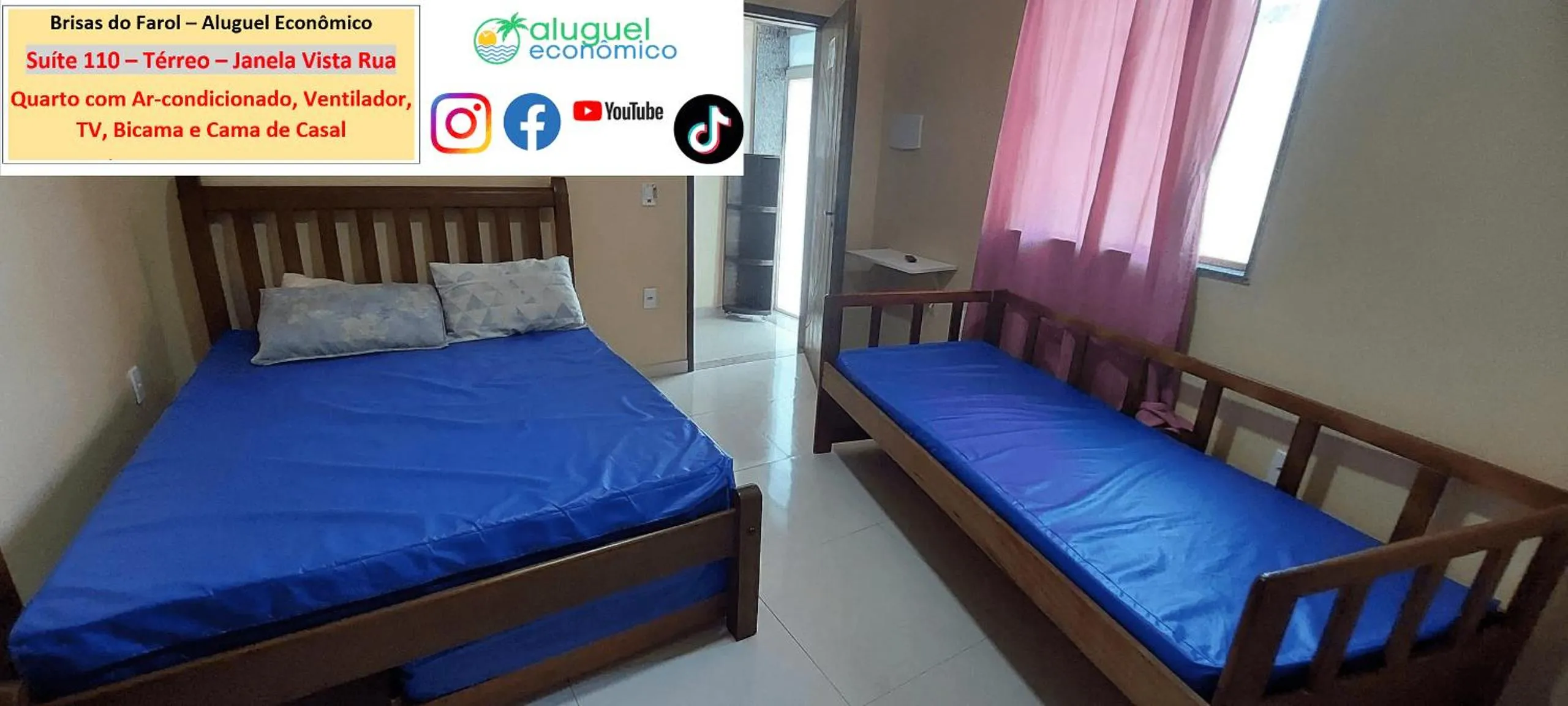 Bedroom, Bed in Arraial do Cabo - Brisas do Farol - Aluguel Econômico