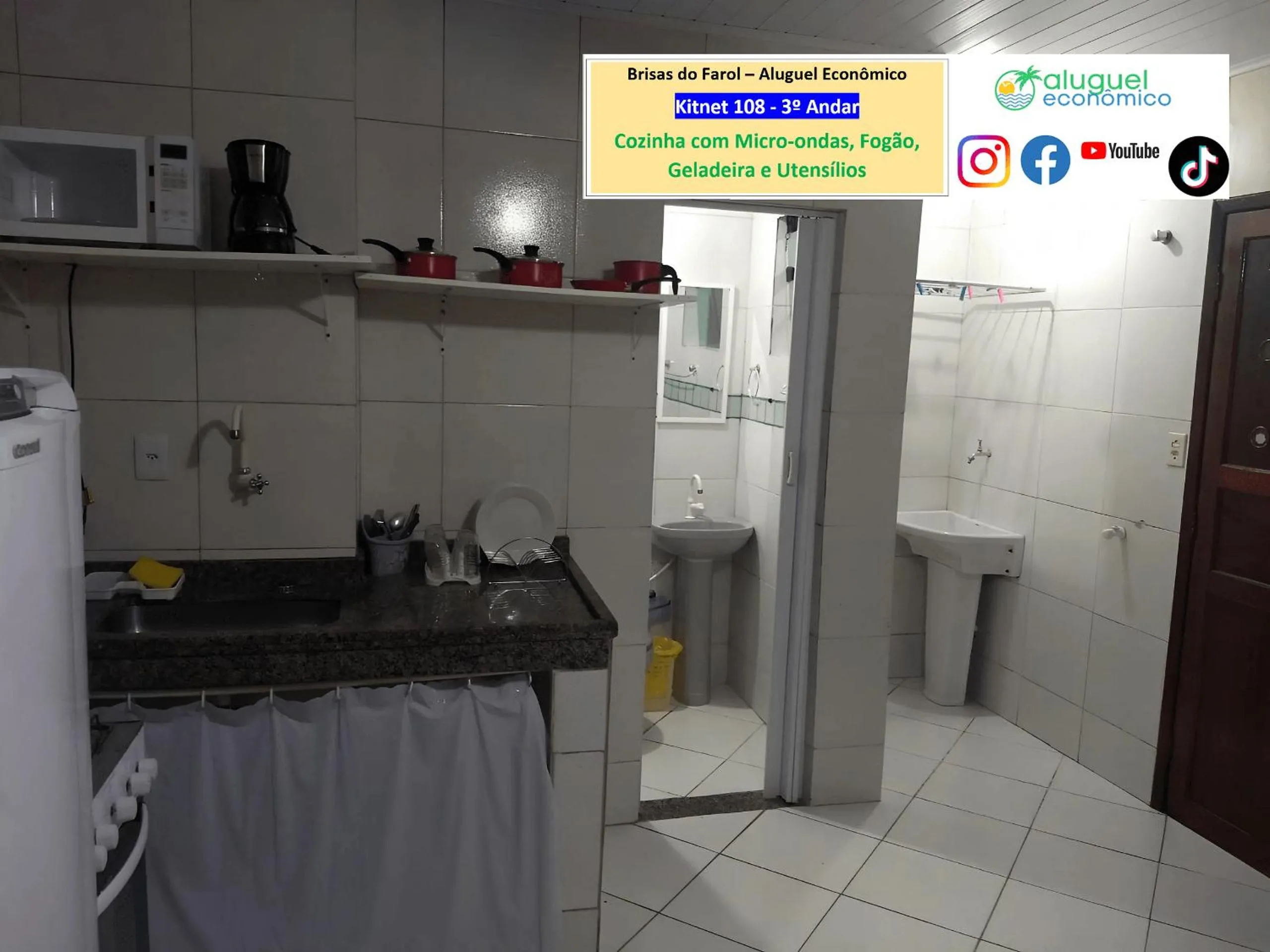 Kitchen or kitchenette in Arraial do Cabo - Brisas do Farol - Aluguel Econômico