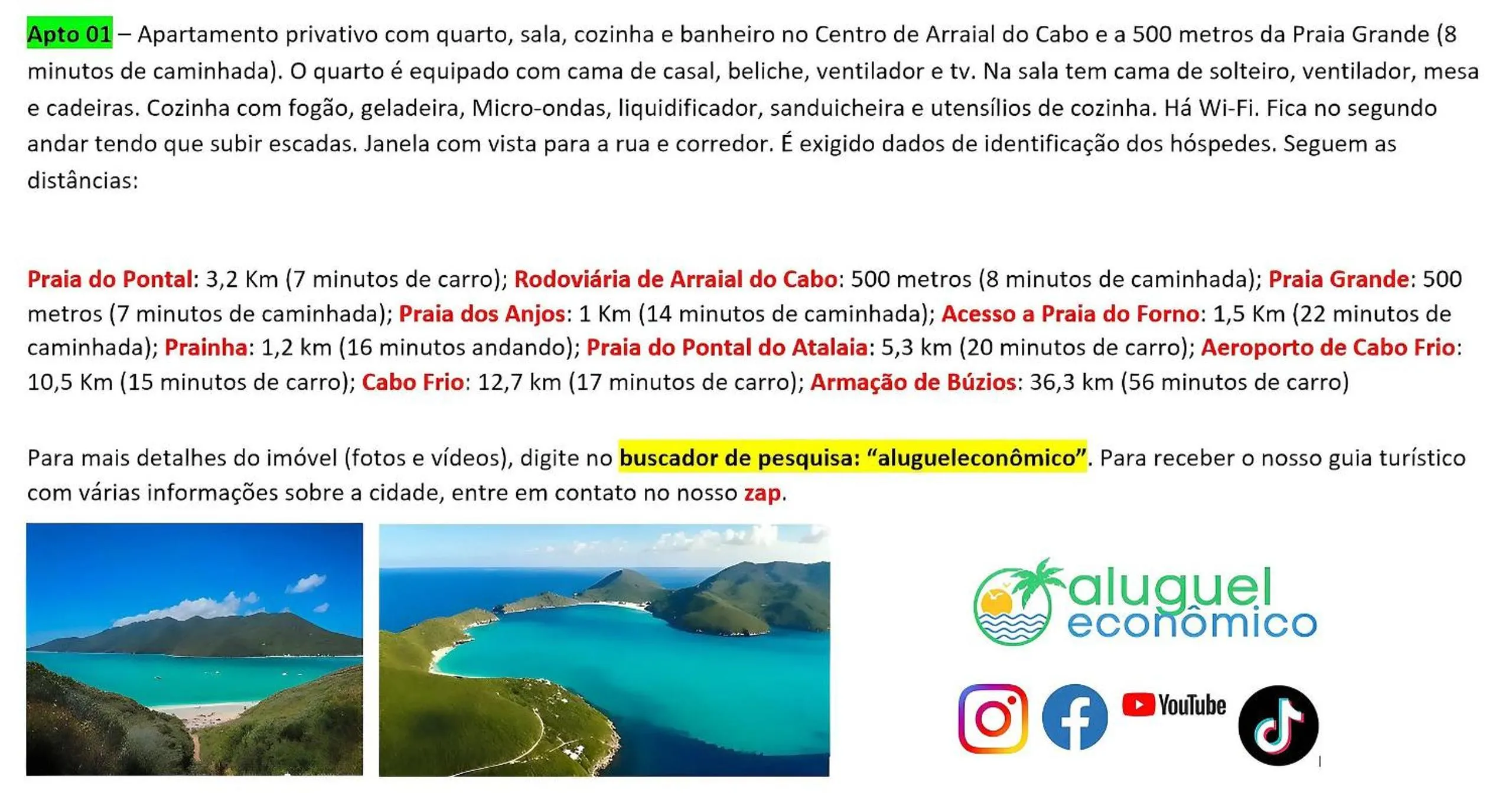 Activities in Arraial do Cabo - Brisas do Farol - Aluguel Econômico