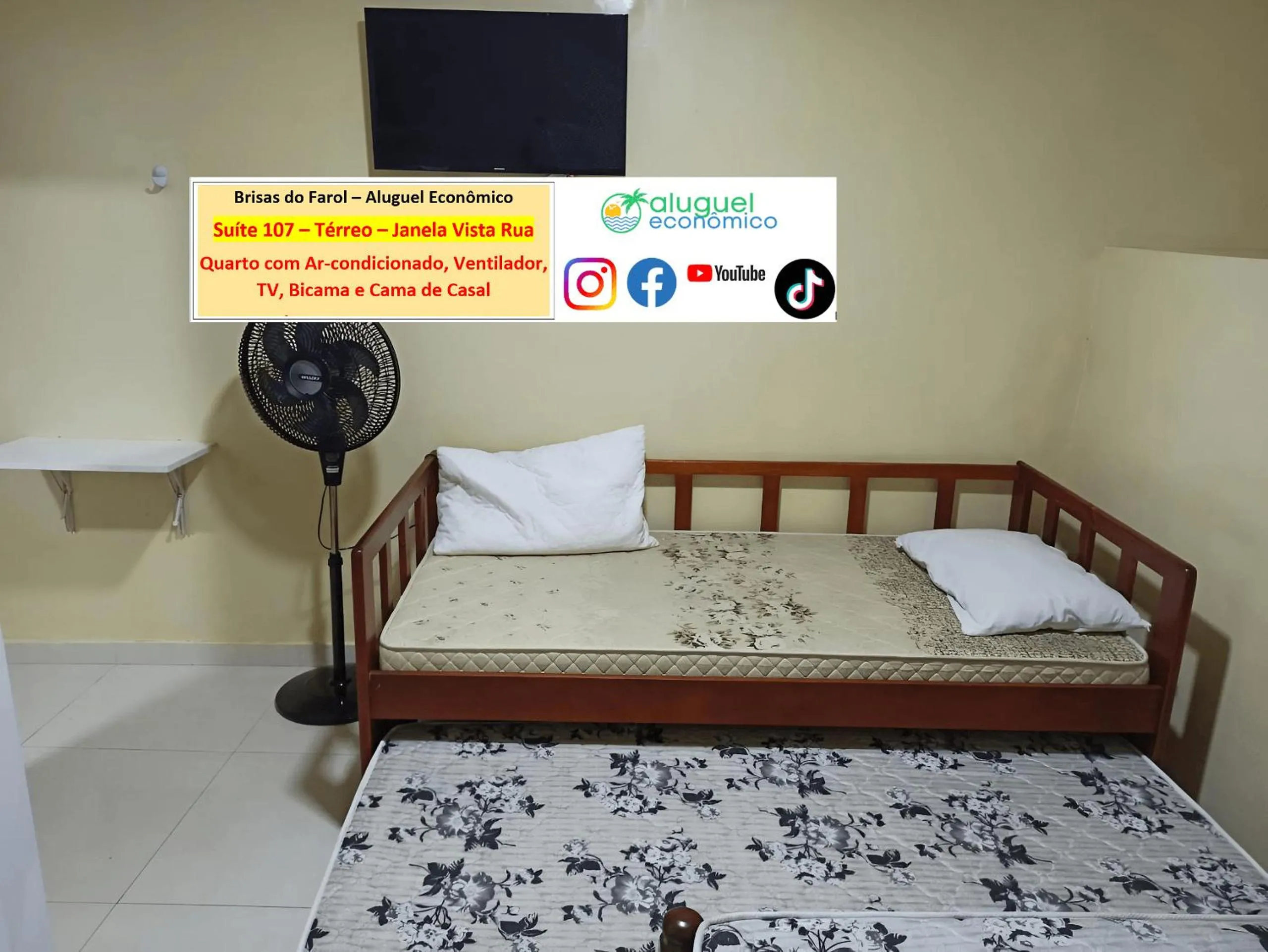 Bedroom, Bed in Arraial do Cabo - Brisas do Farol - Aluguel Econômico