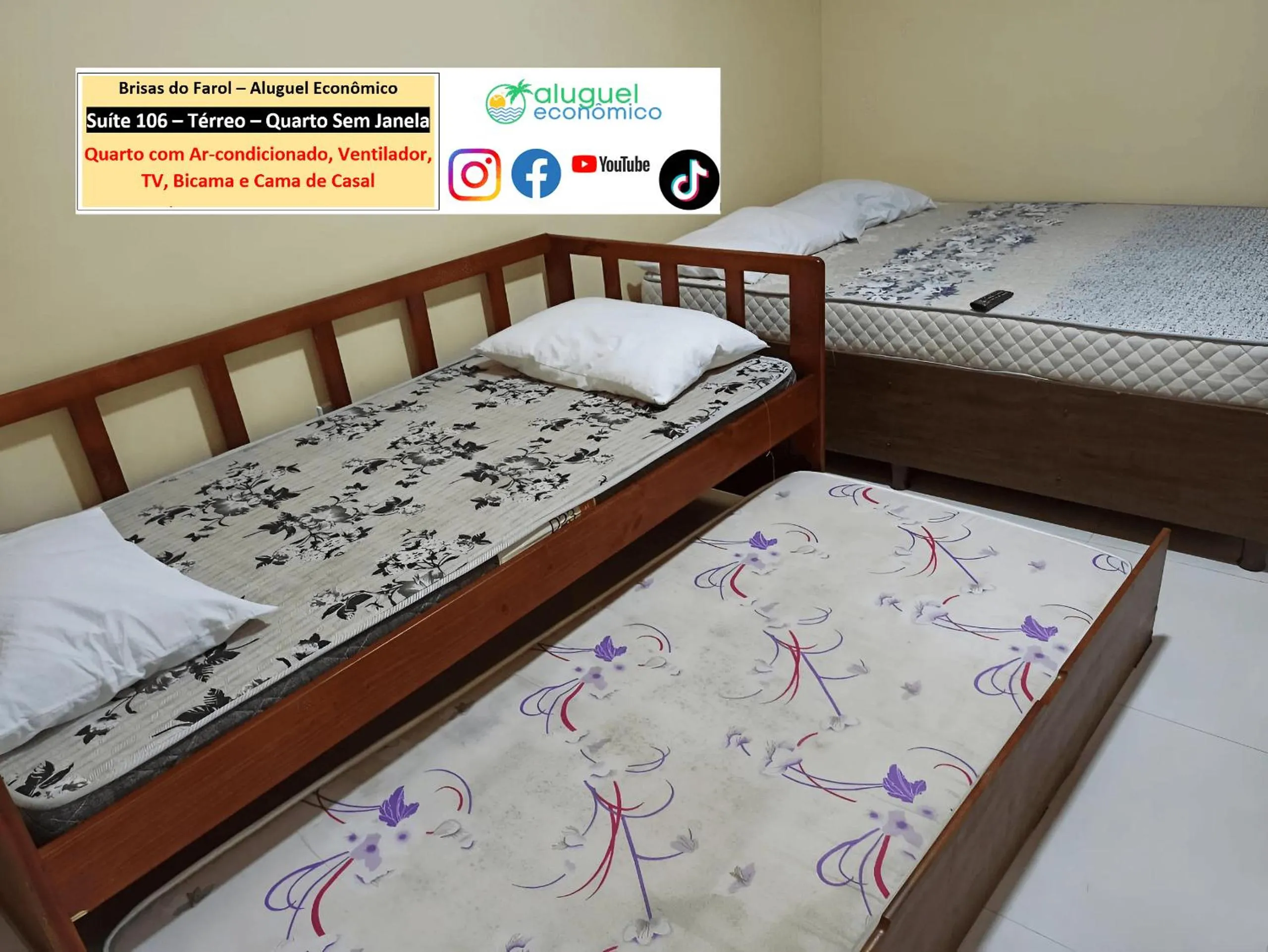 Bedroom, Bed in Arraial do Cabo - Brisas do Farol - Aluguel Econômico