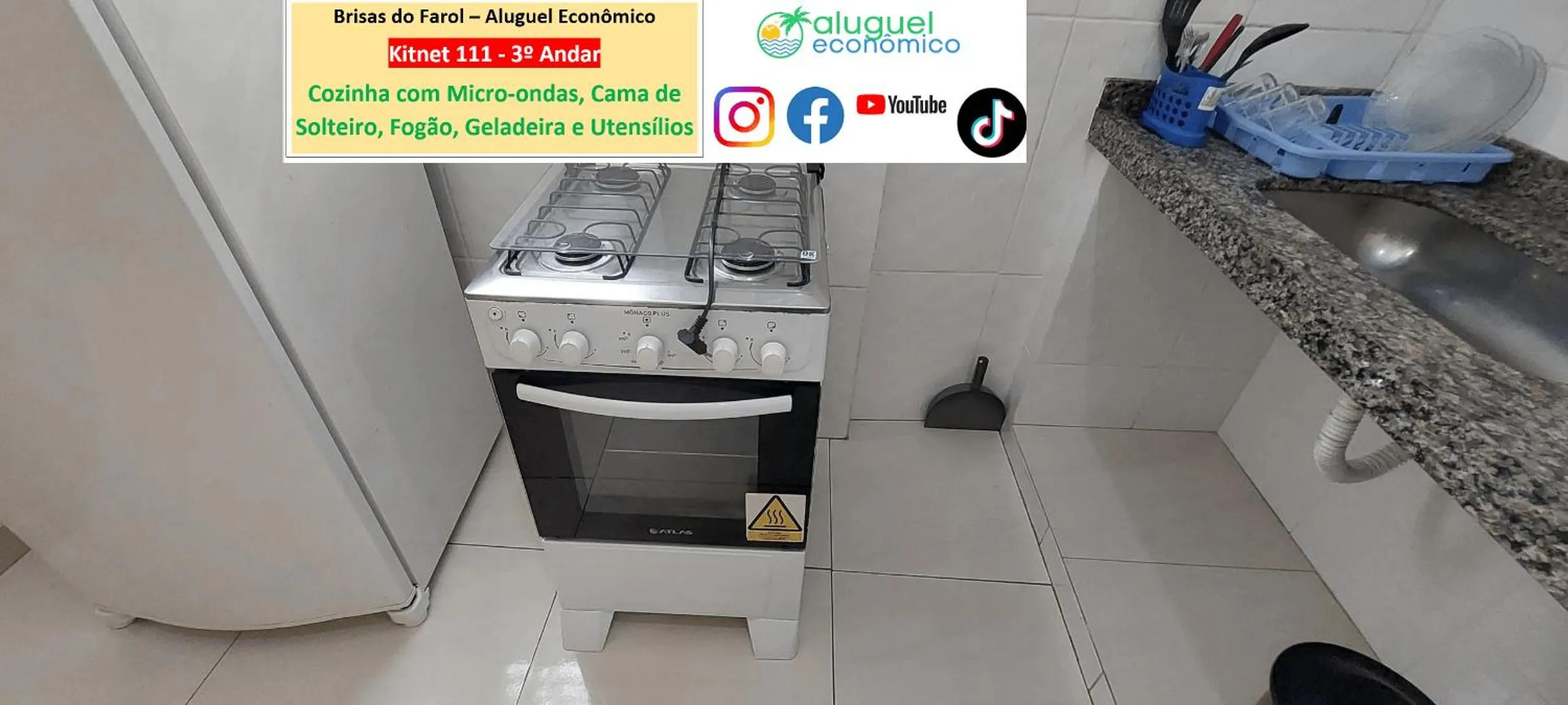 Kitchen or kitchenette in Arraial do Cabo - Brisas do Farol - Aluguel Econômico
