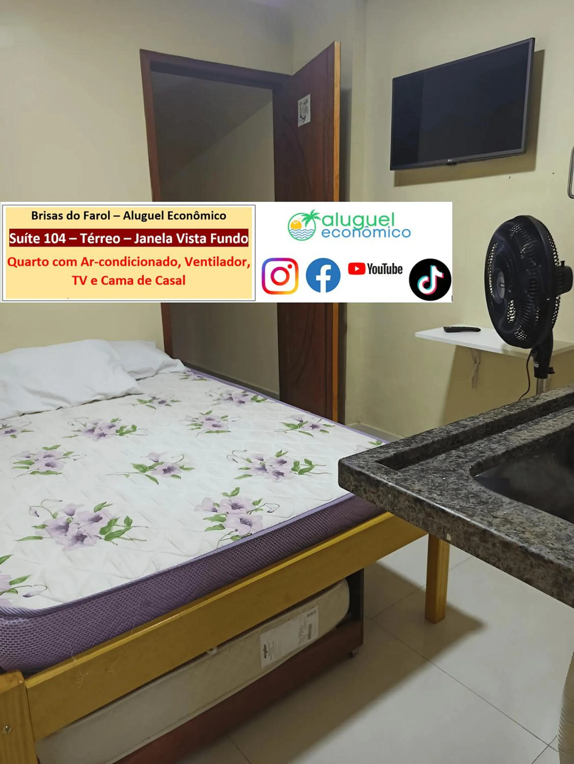 Bedroom, Bed in Arraial do Cabo - Brisas do Farol - Aluguel Econômico