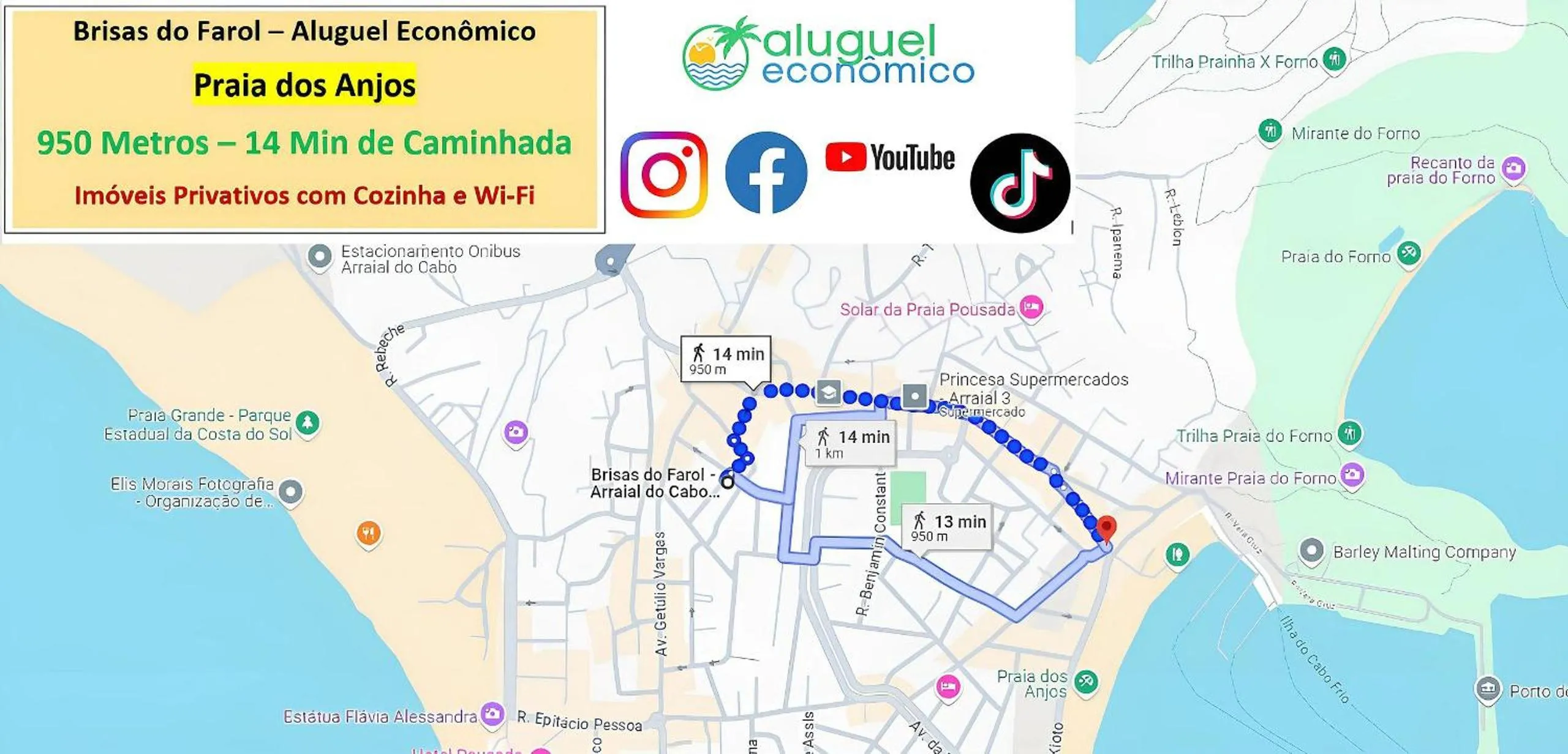 Location in Arraial do Cabo - Brisas do Farol - Aluguel Econômico