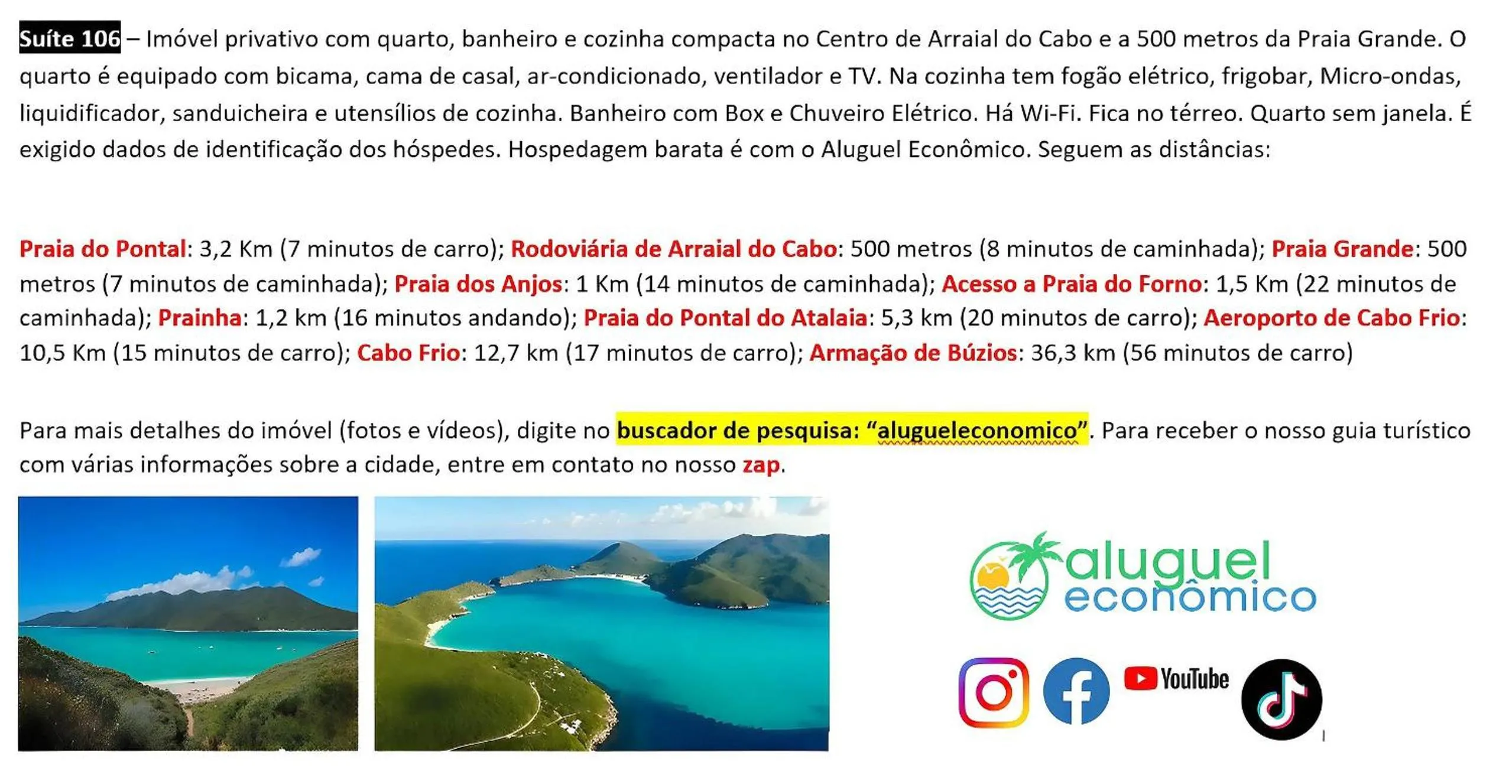 Activities in Arraial do Cabo - Brisas do Farol - Aluguel Econômico