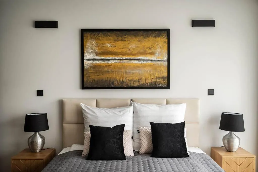 Bed in EASY RENT Apartments - GOLD 36, Basen & SPA, Centrum Free Parking 24h Check-in