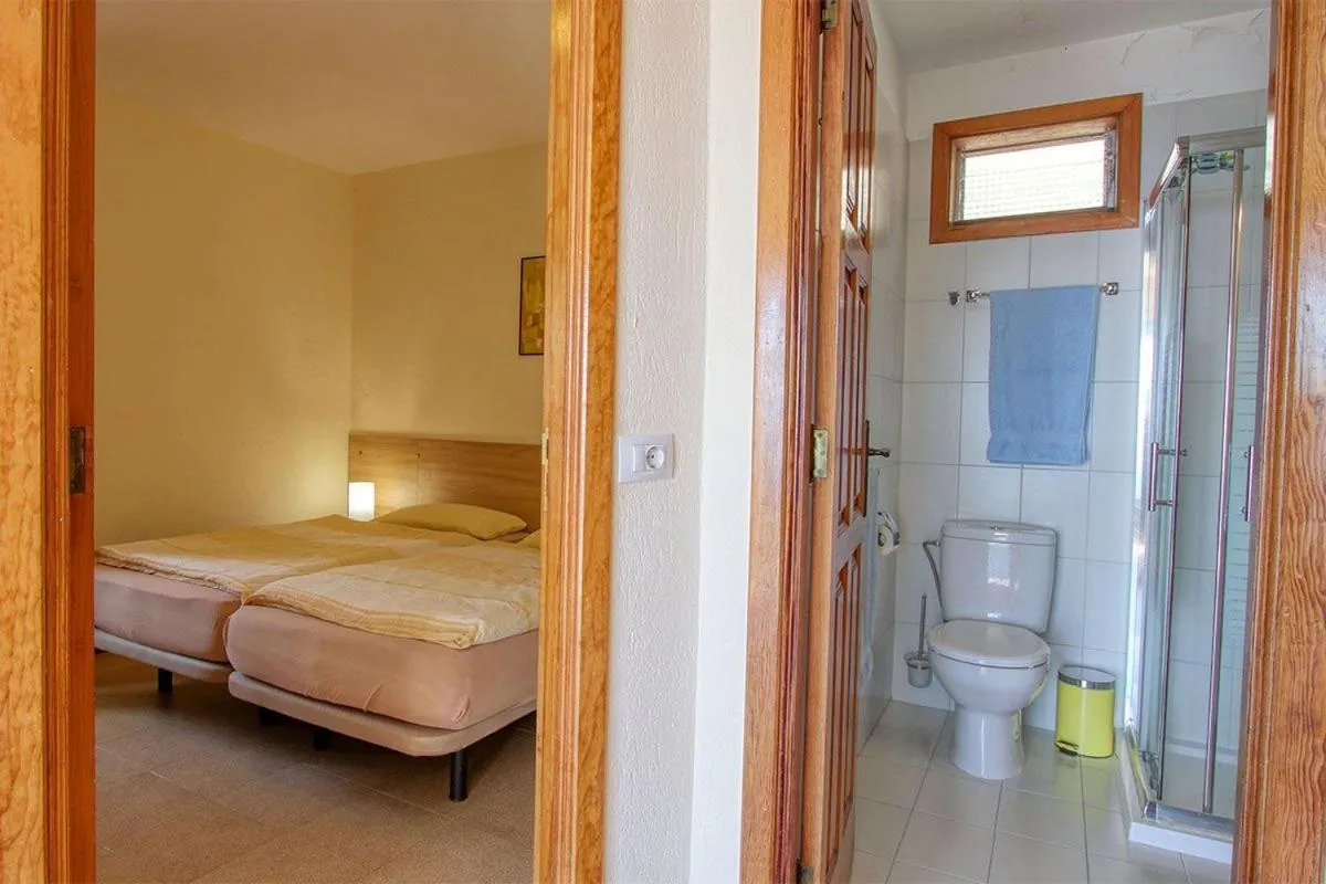 Bathroom, Bed in Bungalow Moijama el Drago