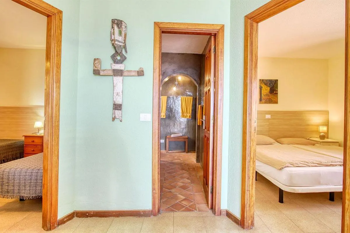 Bathroom, Bed in Bungalow Moijama el Drago