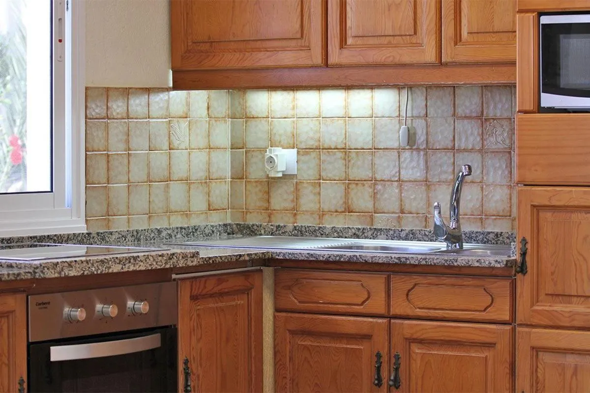 Kitchen or kitchenette in Bungalow Moijama el Drago
