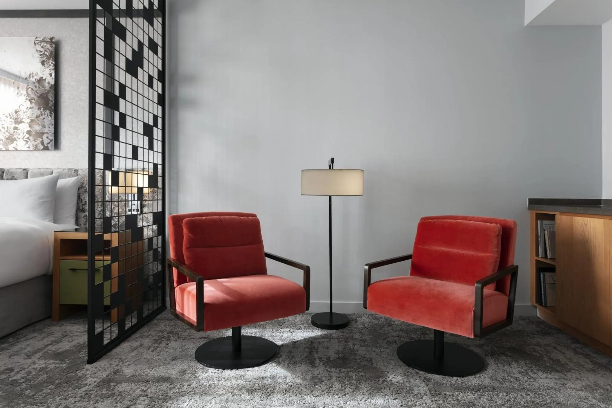 Bedroom in Loews Chicago O'Hare Hotel