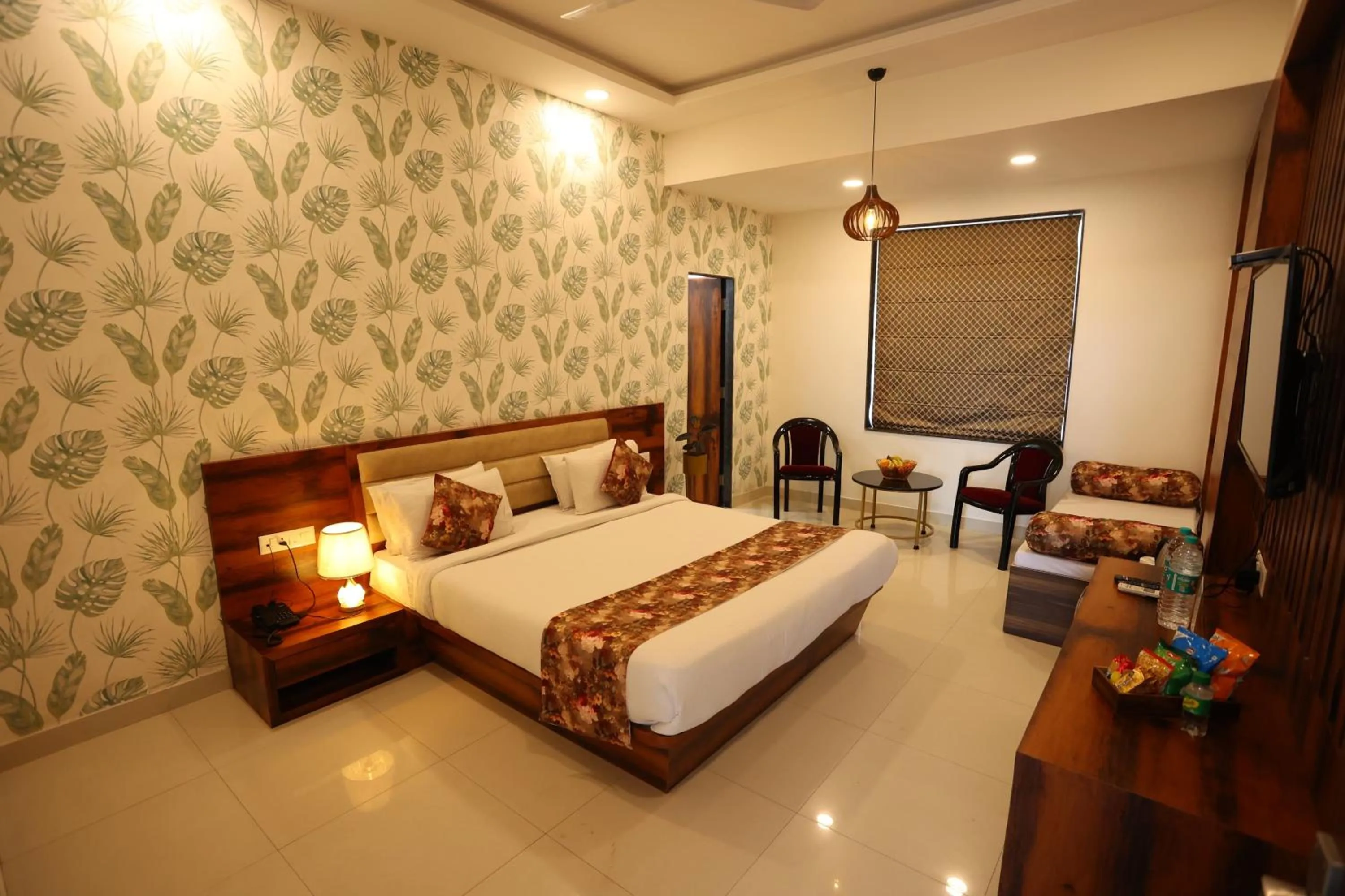 Bedroom, Bed in Hotel Bhairav Bagh with Swimming Pool